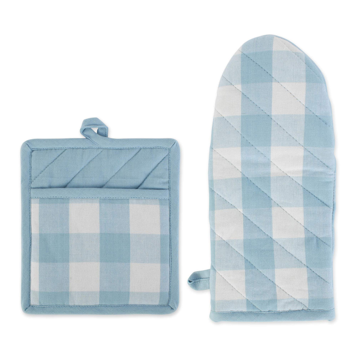 DII Buffalo Check Kitchen Collection, Classic Farmhouse Kitchen Set, Oven Mitt, Black & White, 2 Piece