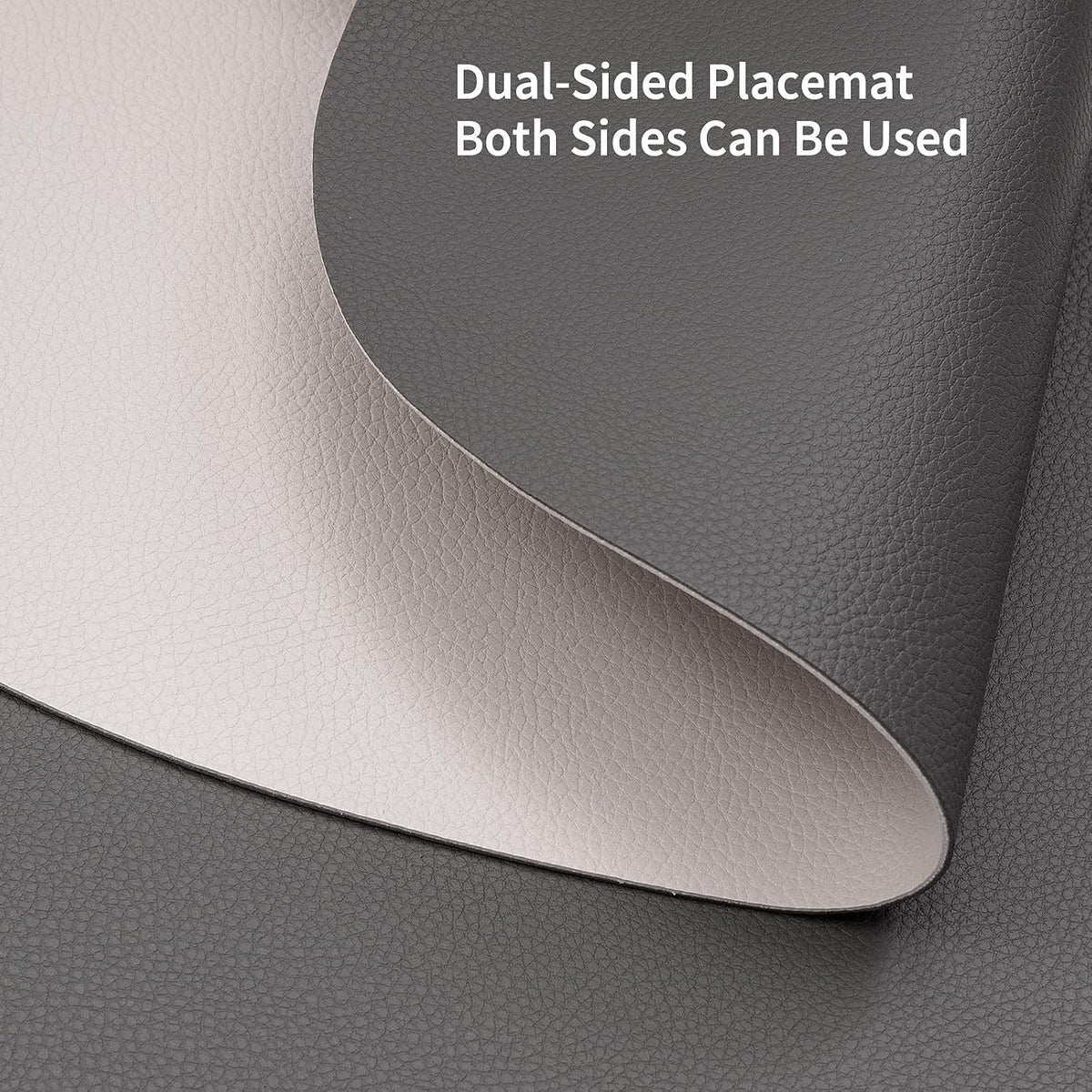 Myir JUN Placemats Set of 4 Faux Leather Placemats with Coasters
