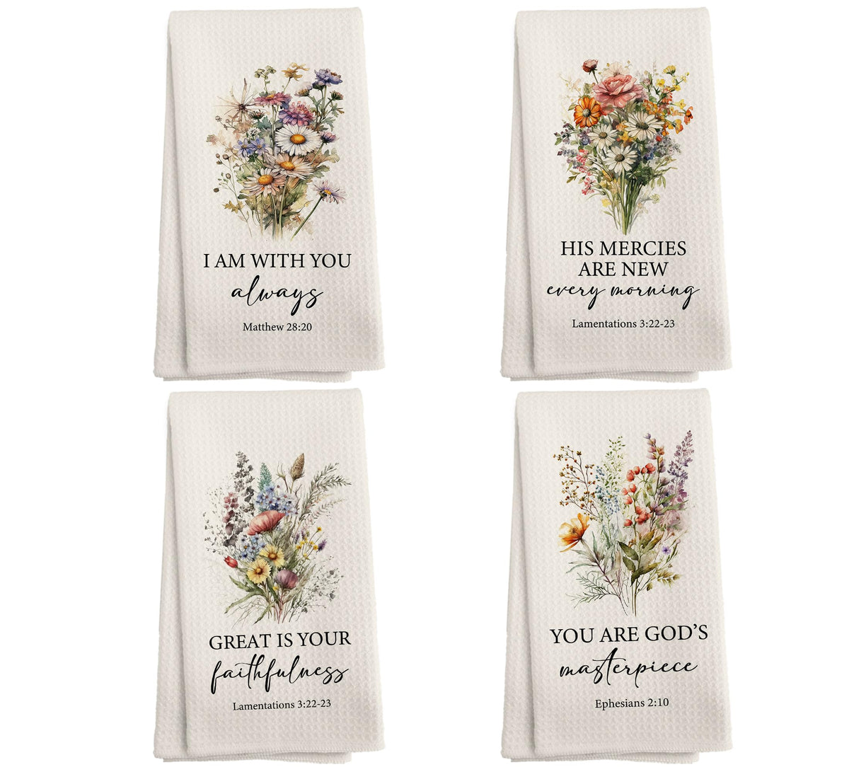 Vintage Floral Kitchen Towels and Dishcloths Set of 2, Vintage Decorative Kitchen Towels, Bouquet Decorative Towels, Retro Wildflower Drying Cloth Hand Towels for Bathroom Kitchen, 16×24 Inches