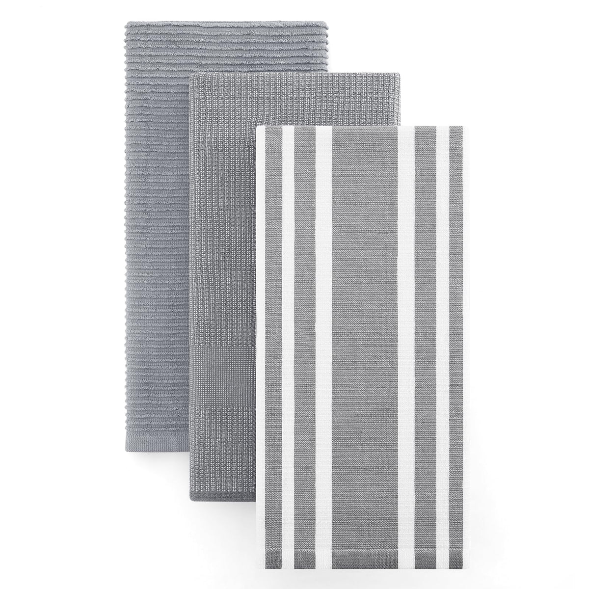 Homaxy Cotton 380 GSM Premium Kitchen Towels, 18"x 28", 6 Pack, Khaki