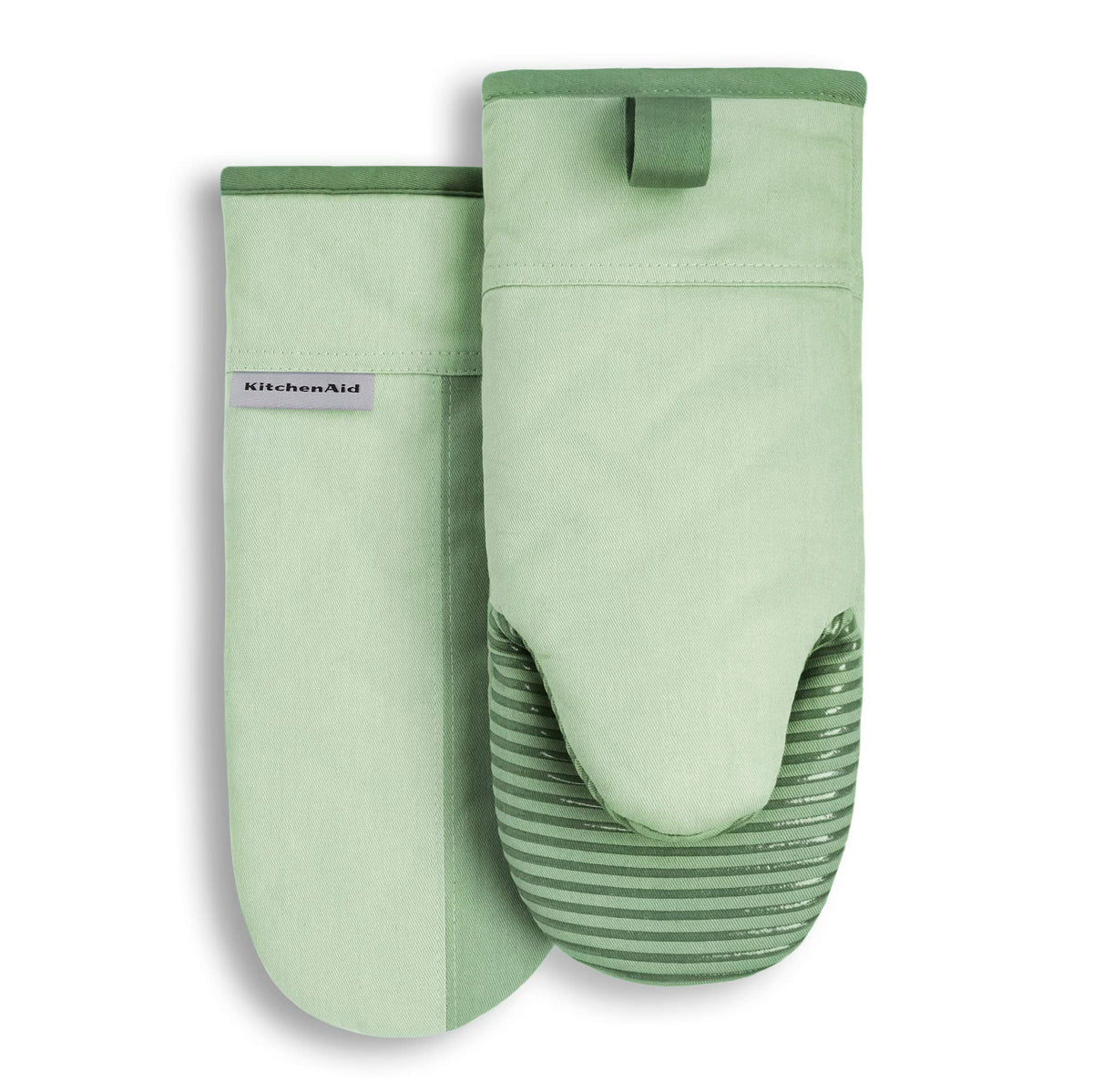 KitchenAid Beacon Two-Tone Non-Slip Oven Mitt Set, Passion Red/Bordeaux, 5.75"x13", 2 Piece