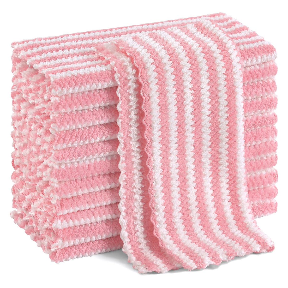 Homaxy 12 Pack Coral Velvet Dish Cloths, 10 x 10 inches, Dark Grey