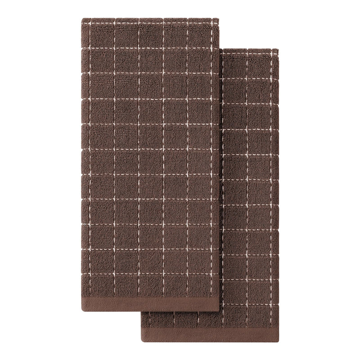 Homaxy 100% Cotton Terry Kitchen Towels, 2 Pack, Black
