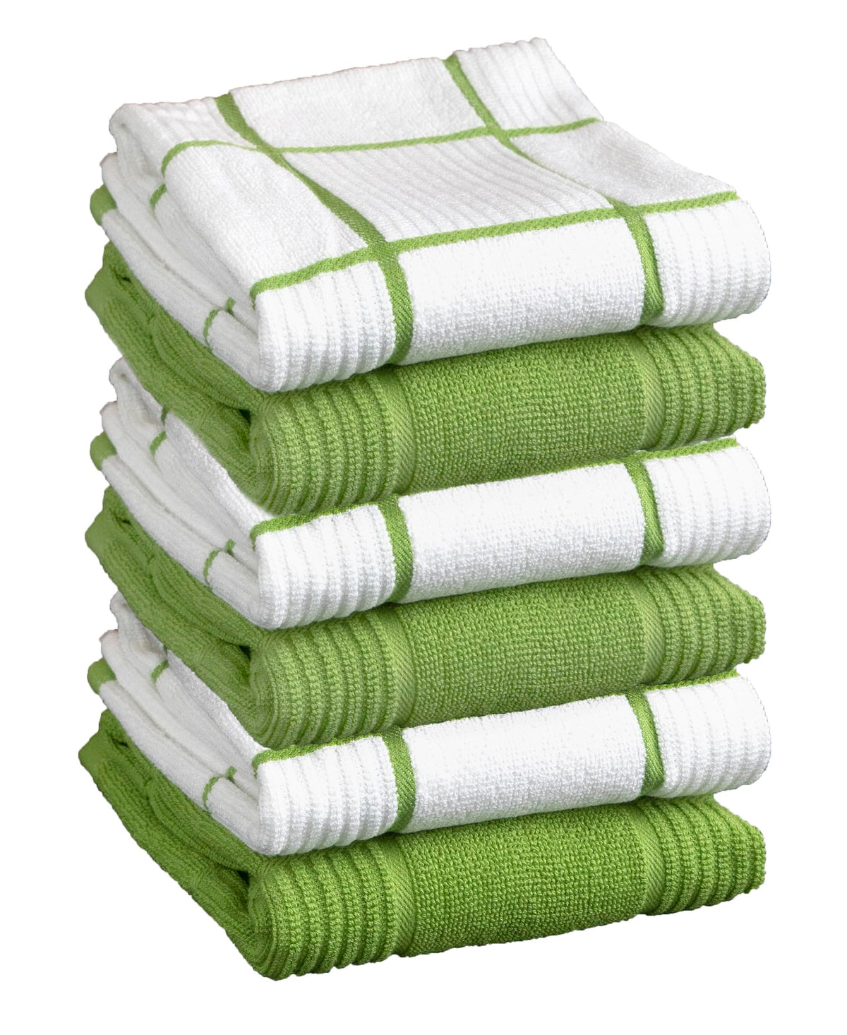 T-fal Solid & Checked Parquet Kitchen Towels: Highly Absorbent, Super Soft Long Lasting - 100% Cotton, 16"x26" Dish Towels for Cleaning & Drying Dishes, Pans, Glassware, or Countertops, (2-Pack), Gray