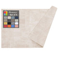 Homaxy Wedge Faux Leather Placemats for Round Table, Set of 6, Light Grey