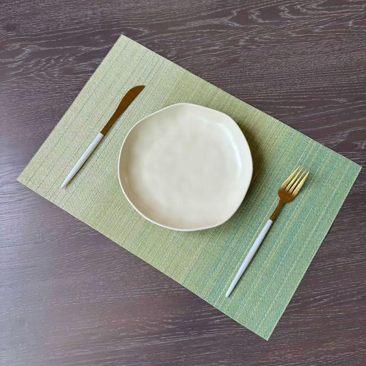 Zupro Pink Placemats Set of 4 Woven PVC 18"x12" for Indoor Outdoor Usage