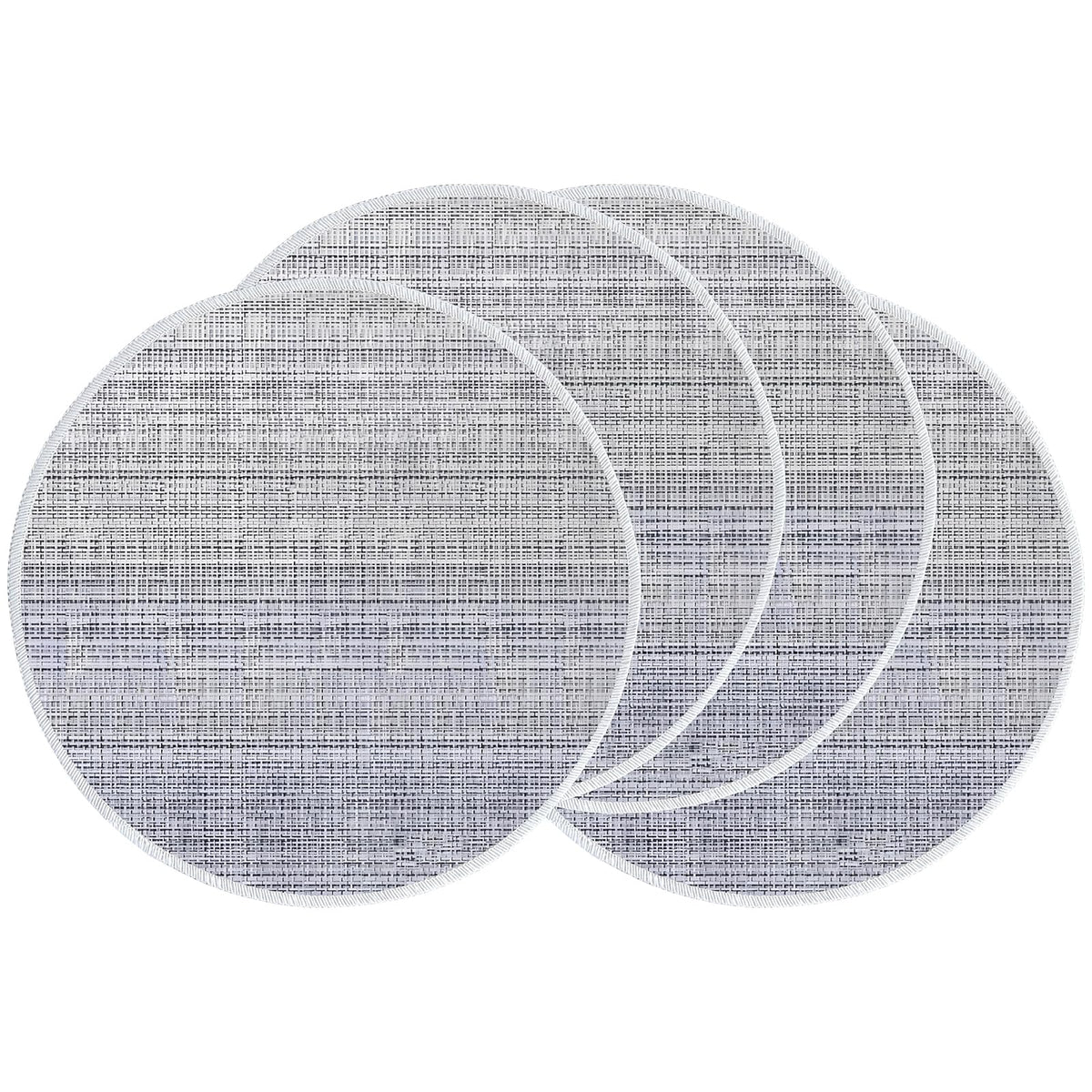 Beige Placemats Set of 4, 15 Inch Round for Kitchen & Dining Room