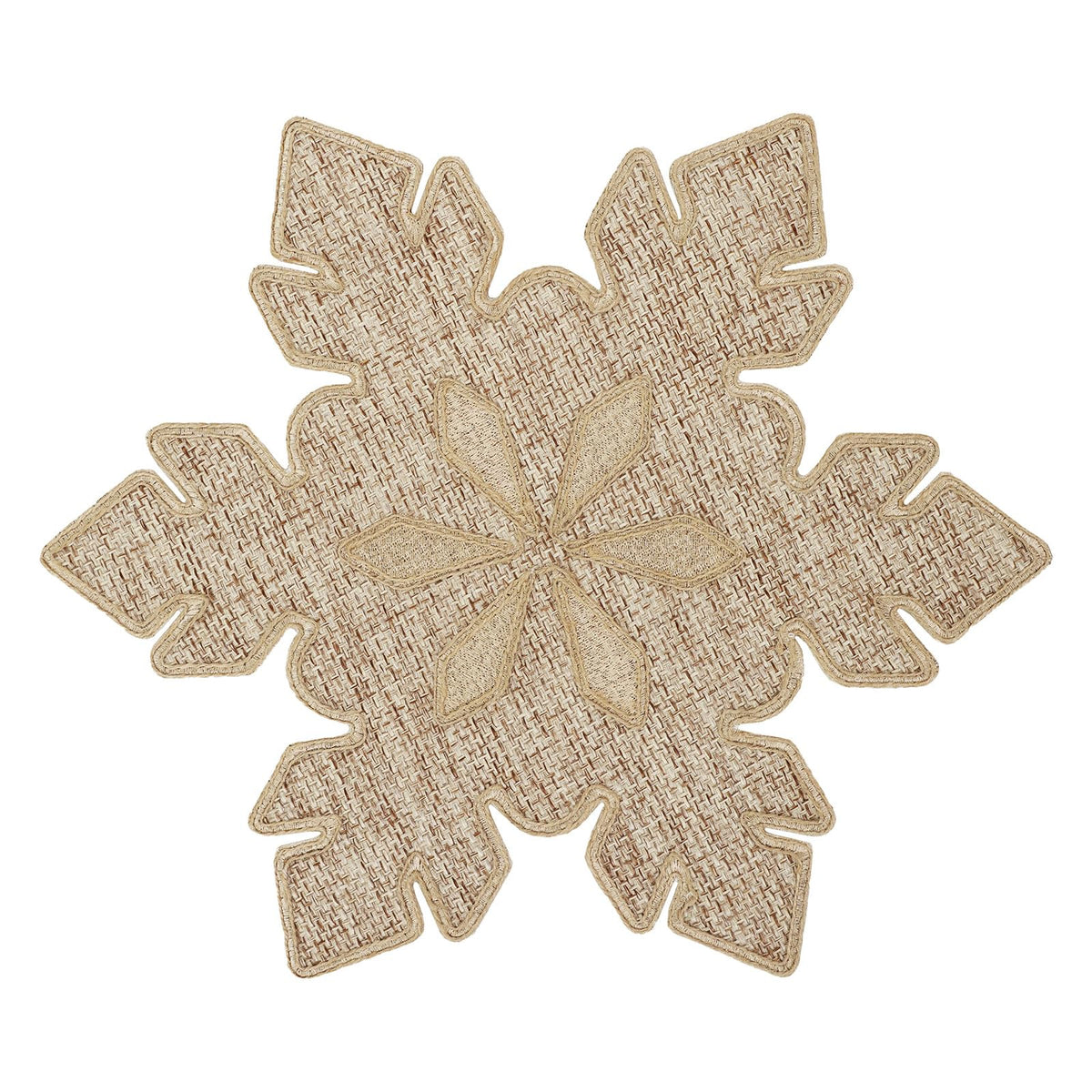Feuille Fall Placemats Set of 4 – Leaf Placemats for Thanksgiving Harvest Natural Color Burlap, Polyester Autumn Placemats for Fall Decorations