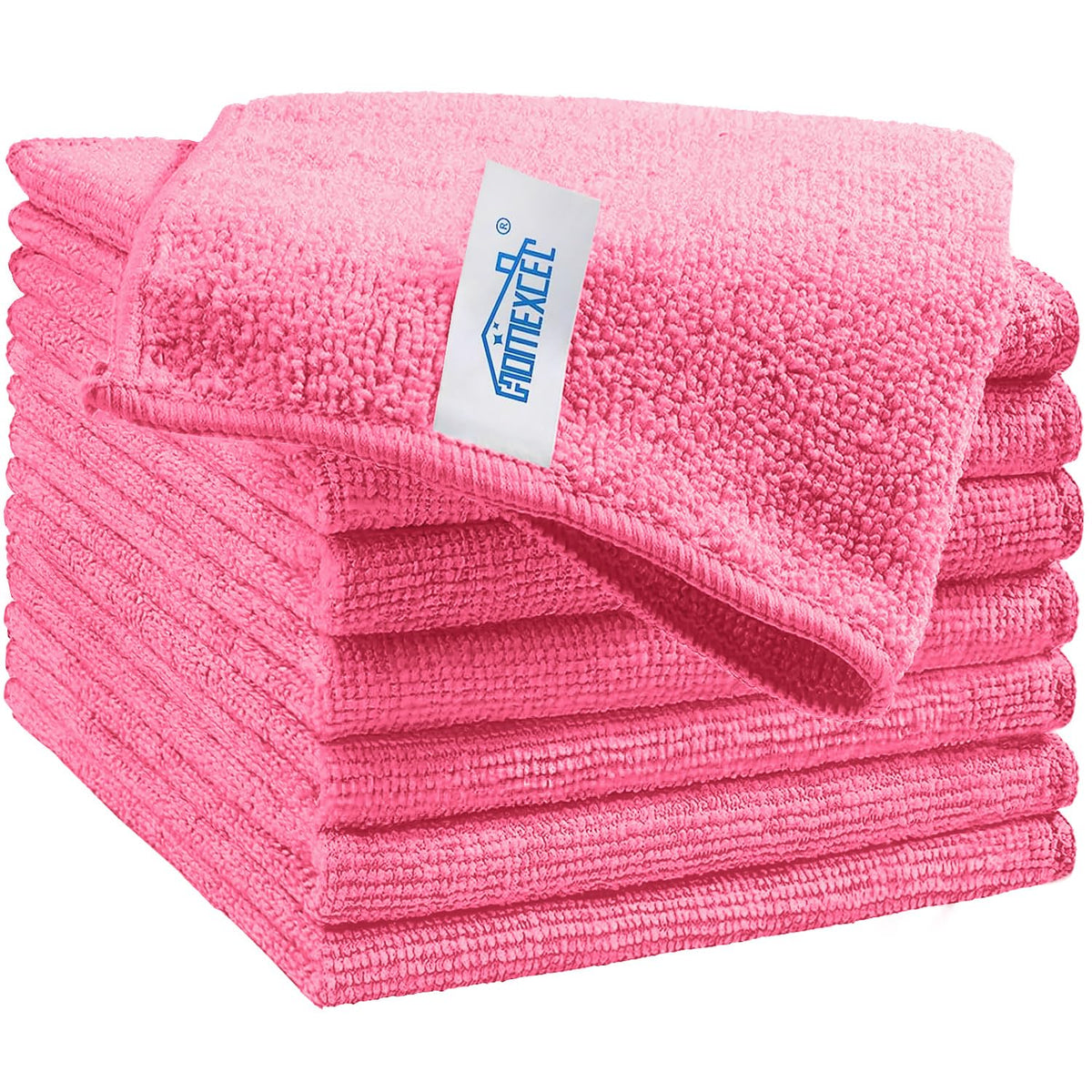 HOMEXCEL Microfiber Cleaning Cloth, Kitchen Towels 12 Pack, Lint Free, Scratch-Free, Highly Absorbent, Reusable Dish Towels for Kitchen and Household