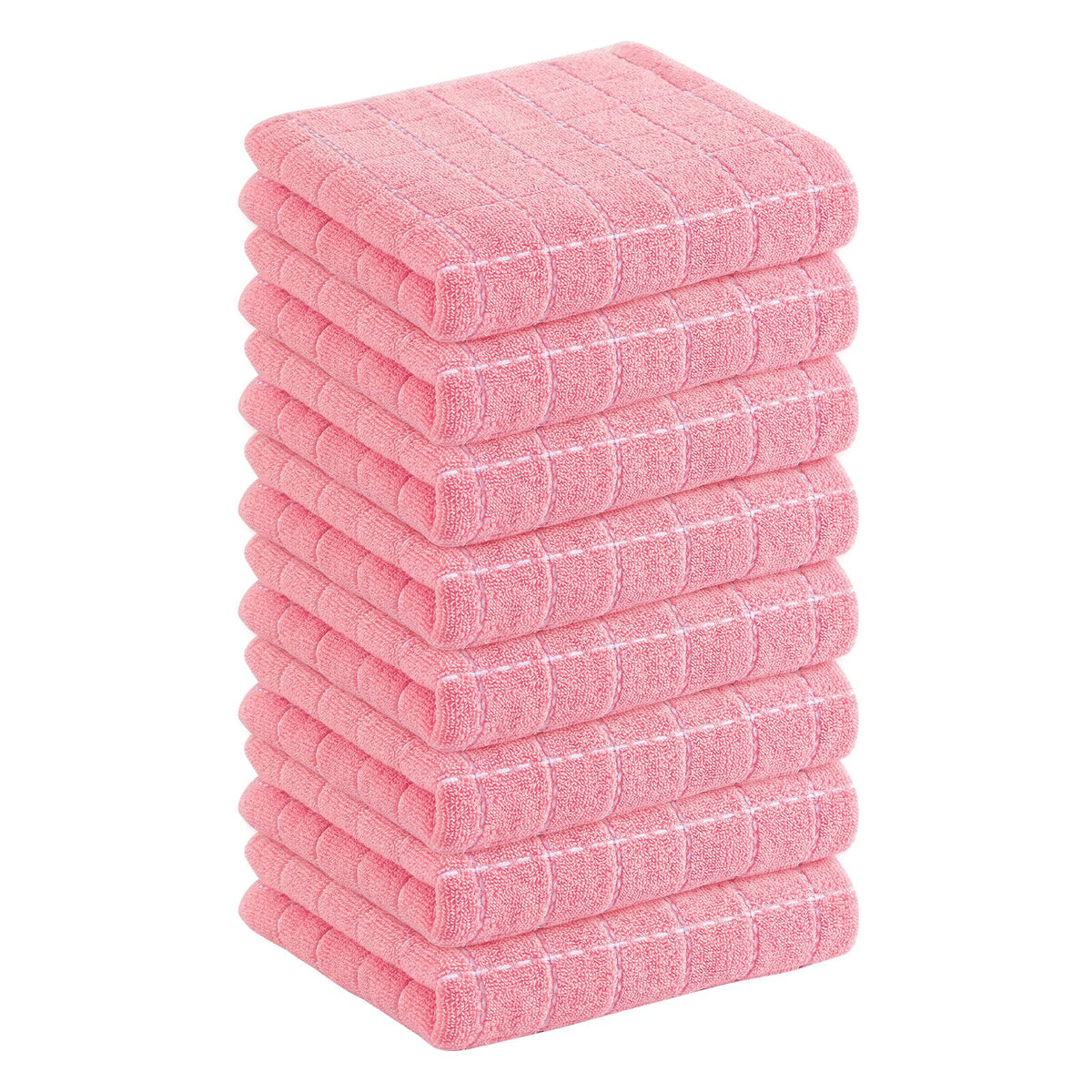 Homaxy 100% Cotton Terry Kitchen Towels, 4 Pack, Black