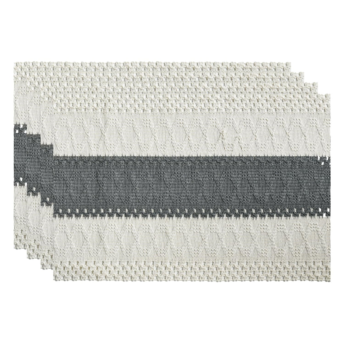 Artoid Mode Dark Blue Rustic Farmhouse Placemats Set of 4-12x18 Inch