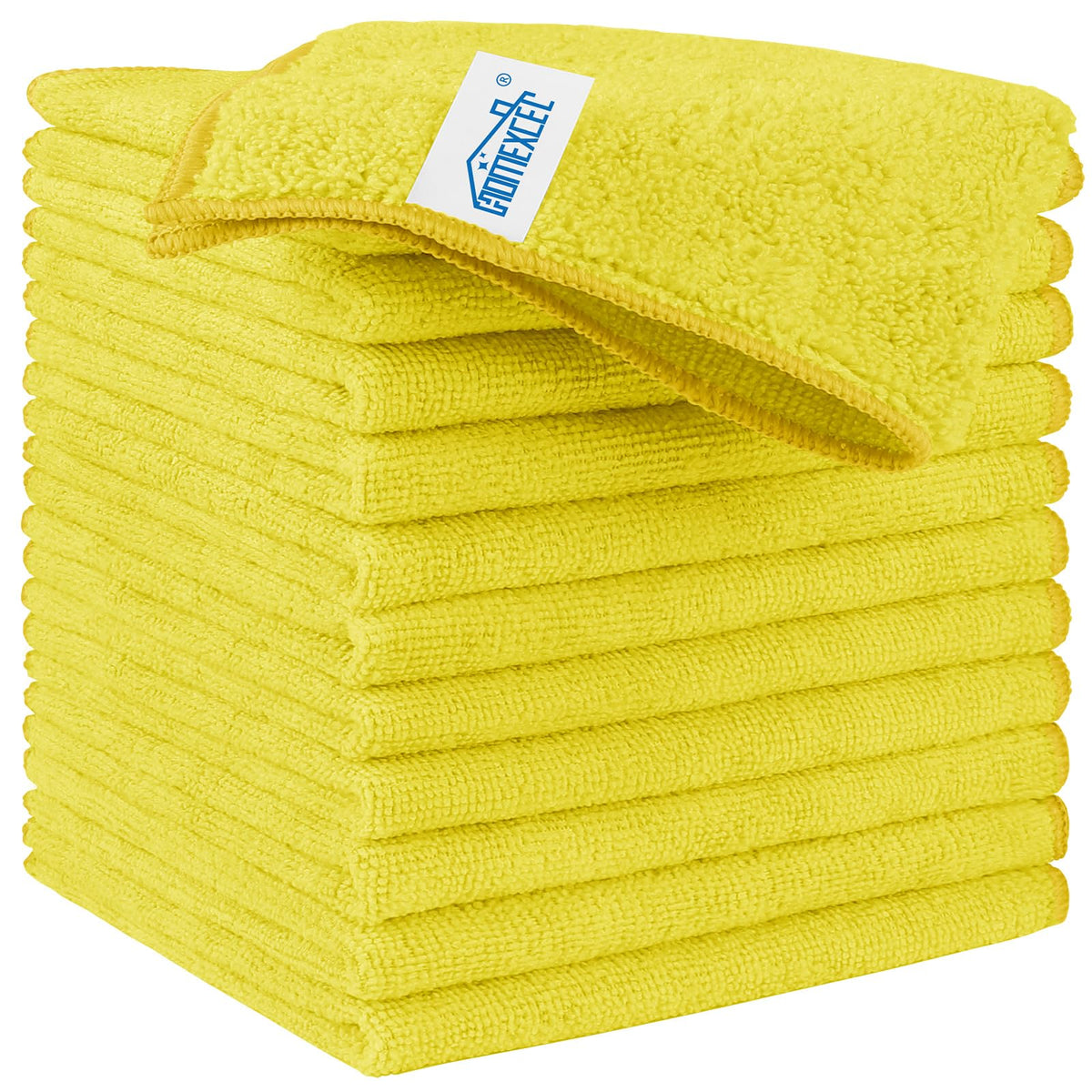 HOMEXCEL Microfiber Cleaning Cloth, Kitchen Towels 12 Pack, Lint Free, Scratch-Free, Highly Absorbent, Reusable Dish Towels for Kitchen and Household