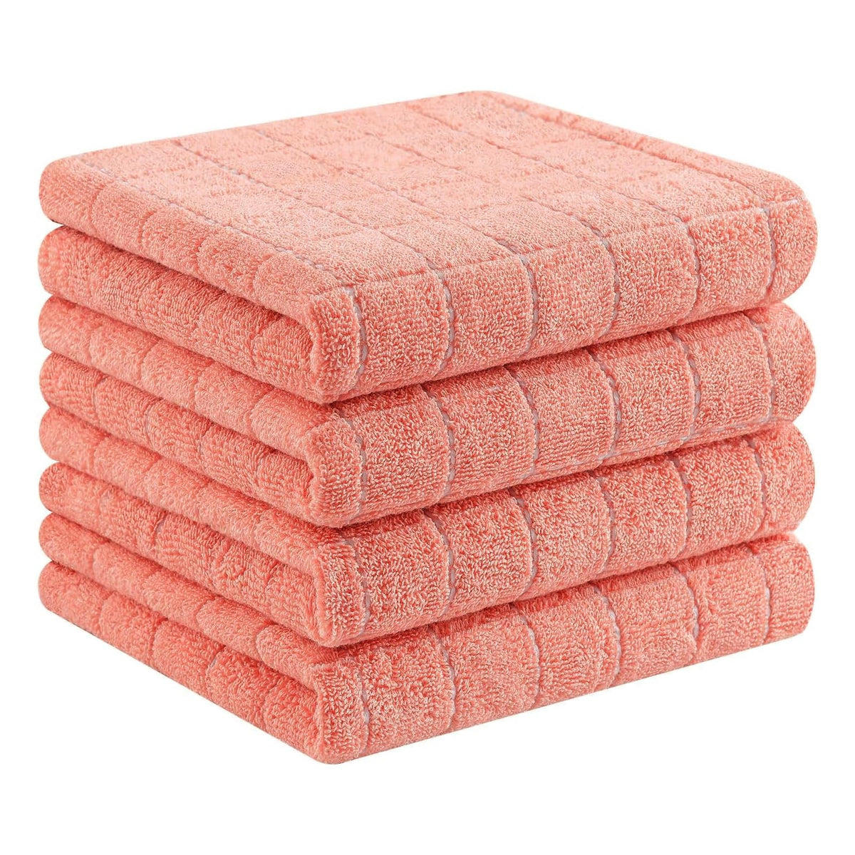 Homaxy 100% Cotton Terry Kitchen Towels, 4 Pack, Black