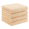 Homaxy 100% Cotton Terry Kitchen Towels, 4 Pack, Black