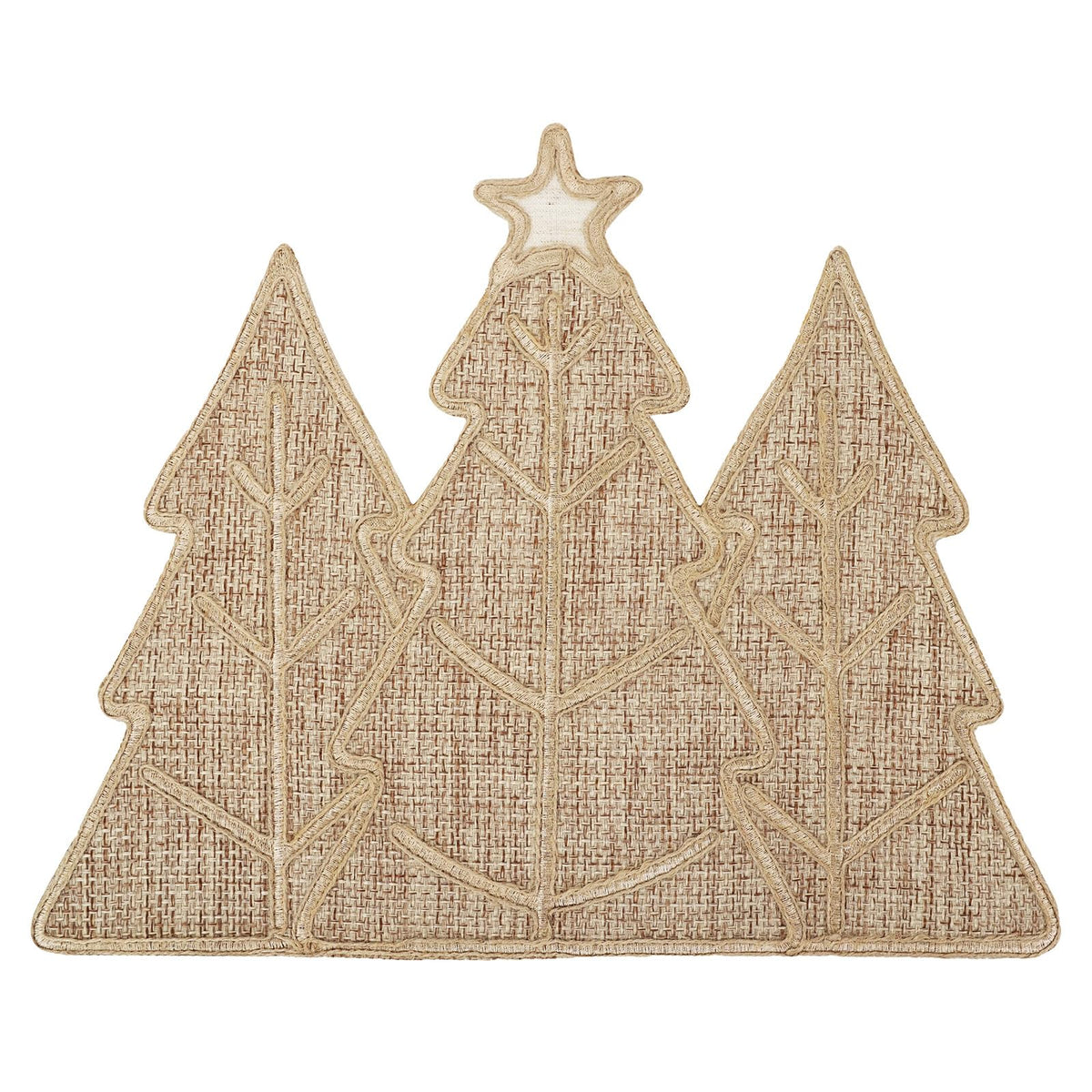 Feuille Fall Placemats Set of 4 – Leaf Placemats for Thanksgiving Harvest Natural Color Burlap, Polyester Autumn Placemats for Fall Decorations
