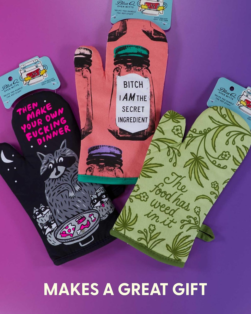 Blue Q Oven Mitts - Cute Kitchen Accessories & Kitchen Gifts - from Scratch