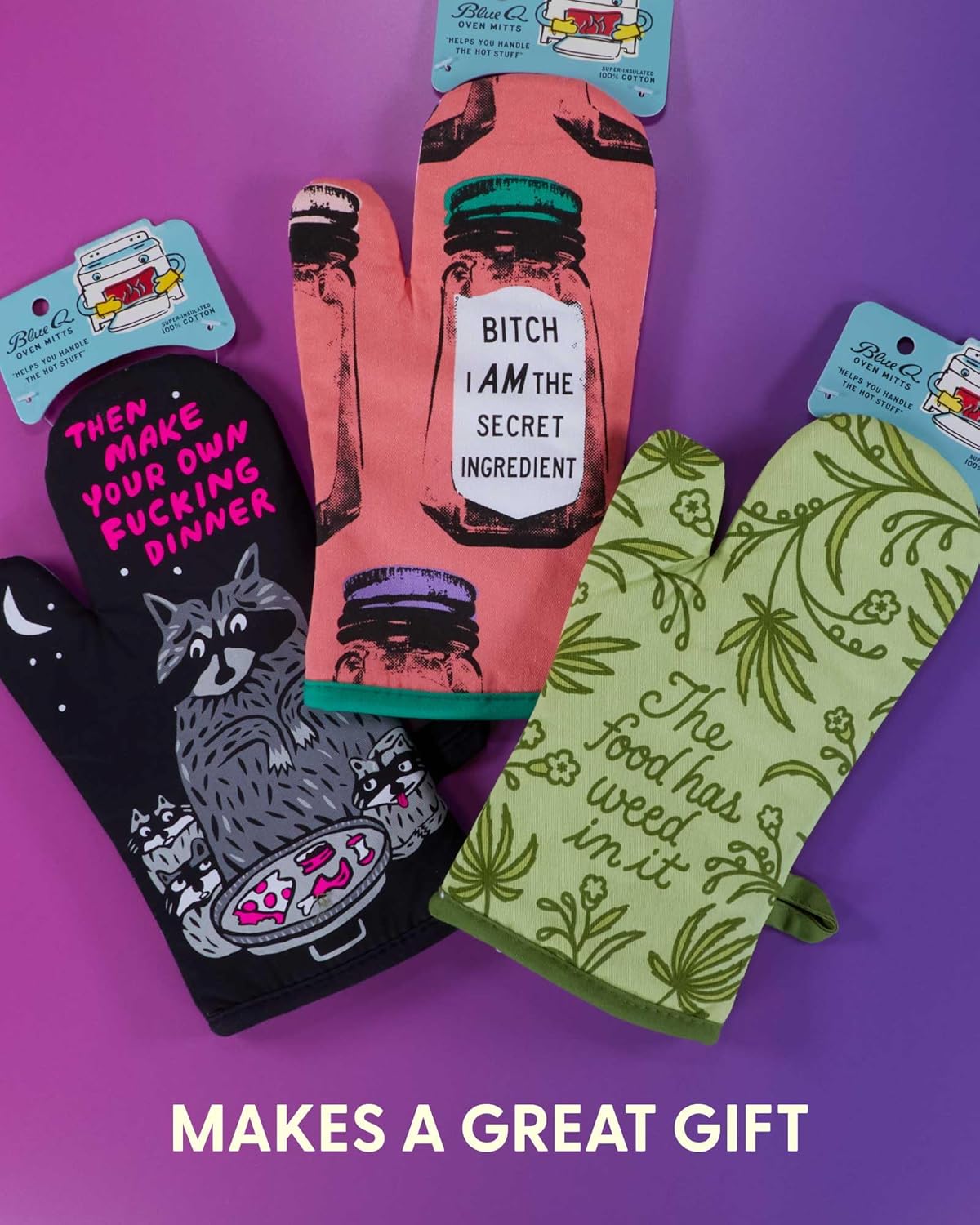 Blue Q Oven Mitts - Cute Kitchen Accessories & Kitchen Gifts - from Scratch