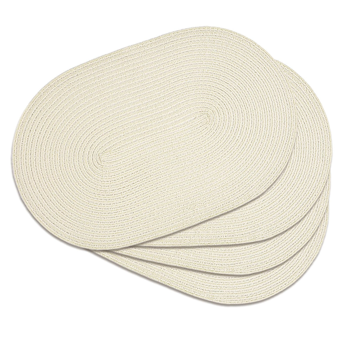 Placemats Set of 6, Woven Oval Braided Dining Table Mats(Brown)