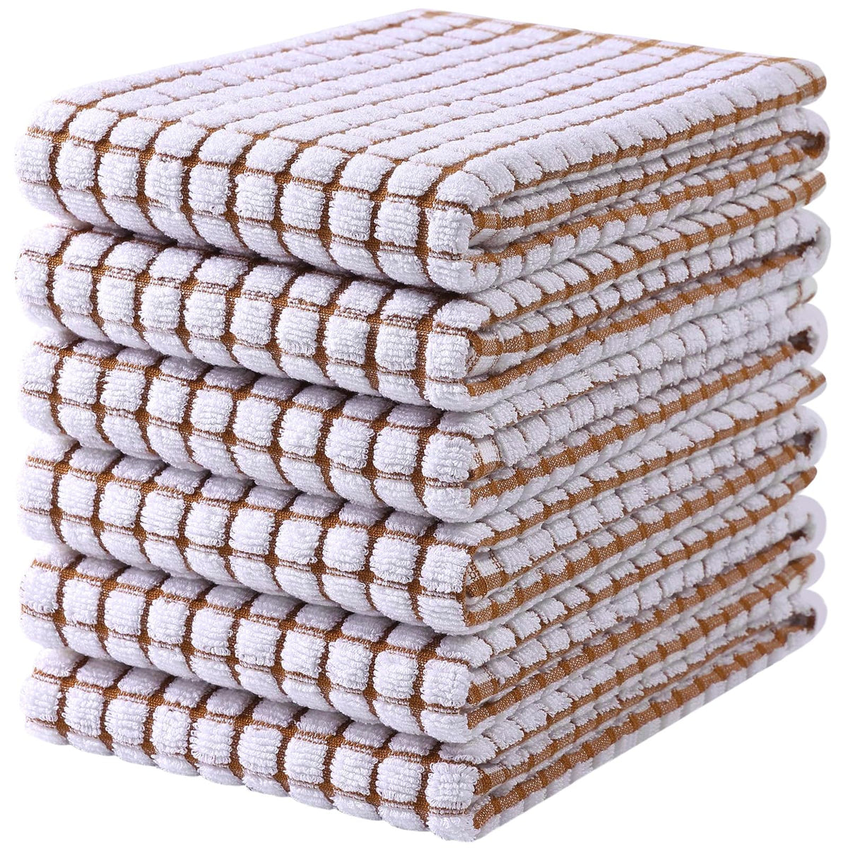 Mordimy Cotton 6 Pack Terry Kitchen Towels, 16 x 25 Inches
