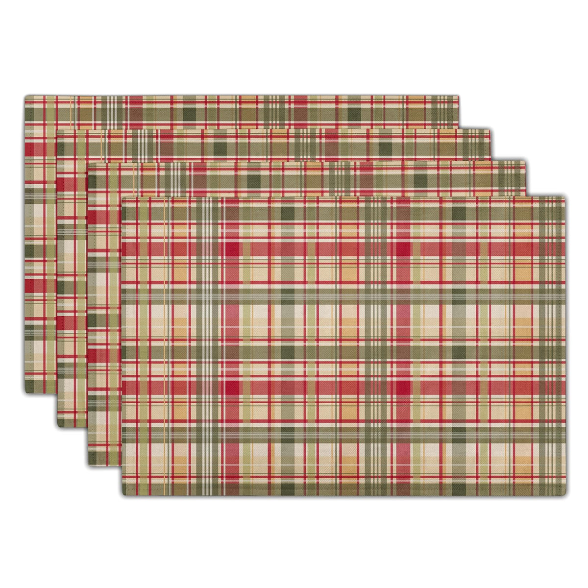 Giwawa Boho Ethnic Placemats Set of 4 Vintage Orange Brown Retro Flower Decorative Linen Table Place Mats 12"x18" Rustic Country Style Floral Place Mats Heat Resistance for Kitchen Dining Farmhouse