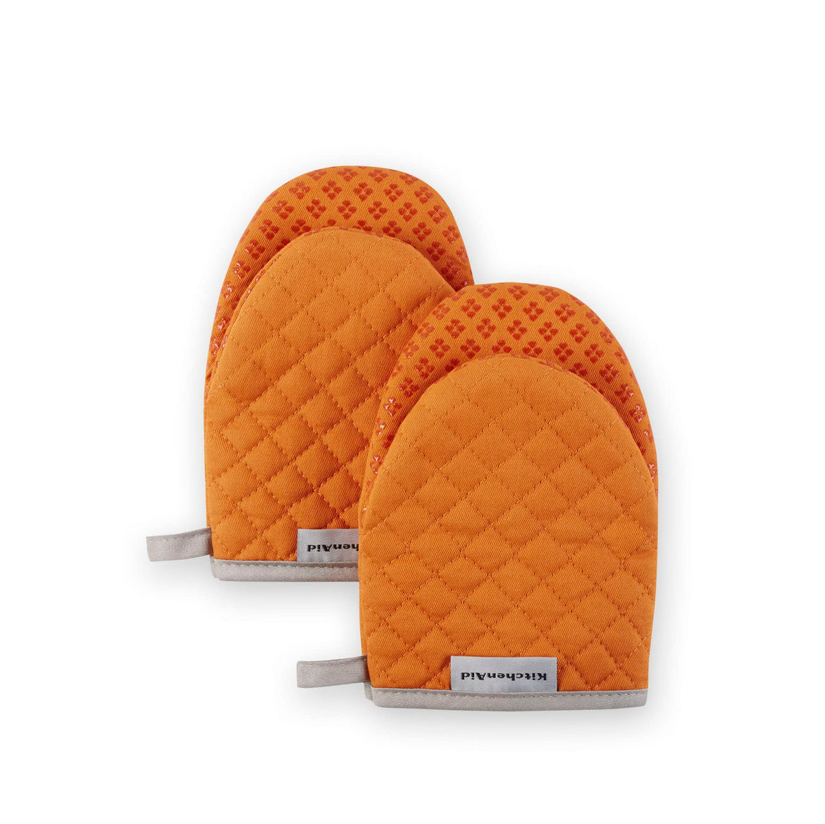 KitchenAid Asteroid Mini Oven Mitt Set, 5.5"x8", Milkshake Tan, 2 Piece