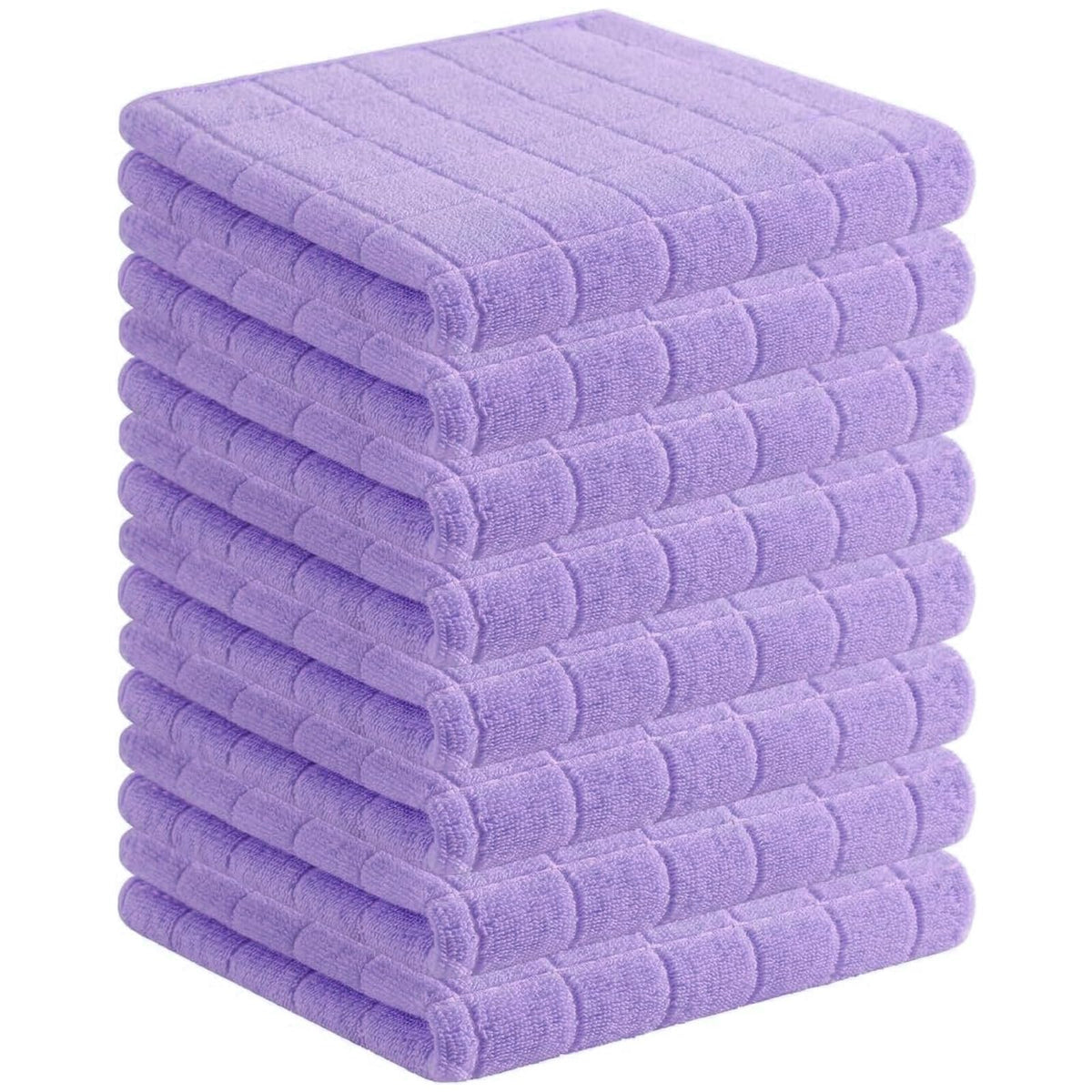 Homaxy 100% Cotton Terry Kitchen Towels, 4 Pack, Black