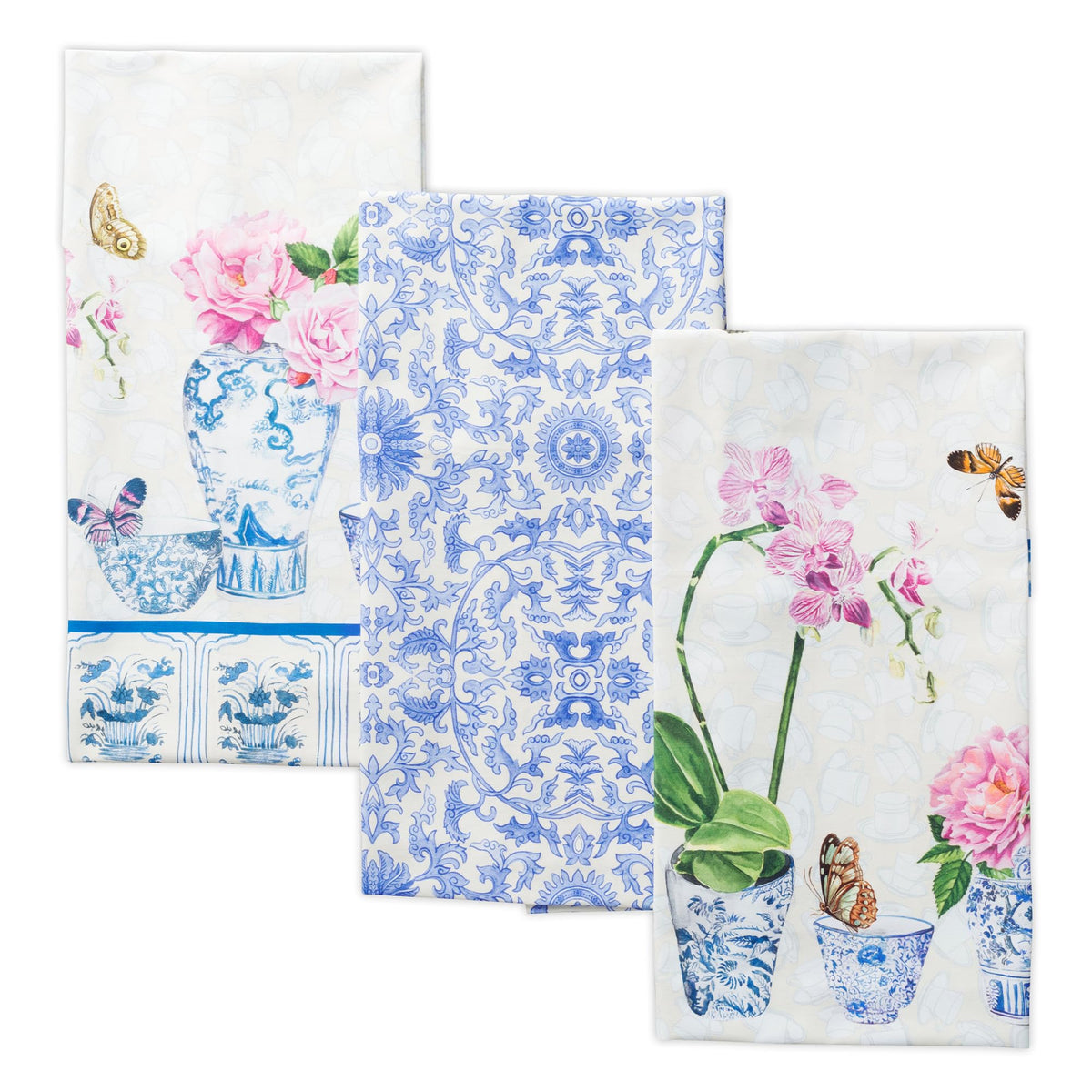 Maison d' Hermine Kitchen Towels Set of 3 Reusable 100% Cotton 27.50" x 20"