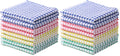 Oeleky Cotton Kitchen Towels 8 Pack, 15x26 Checkered Dish Towels