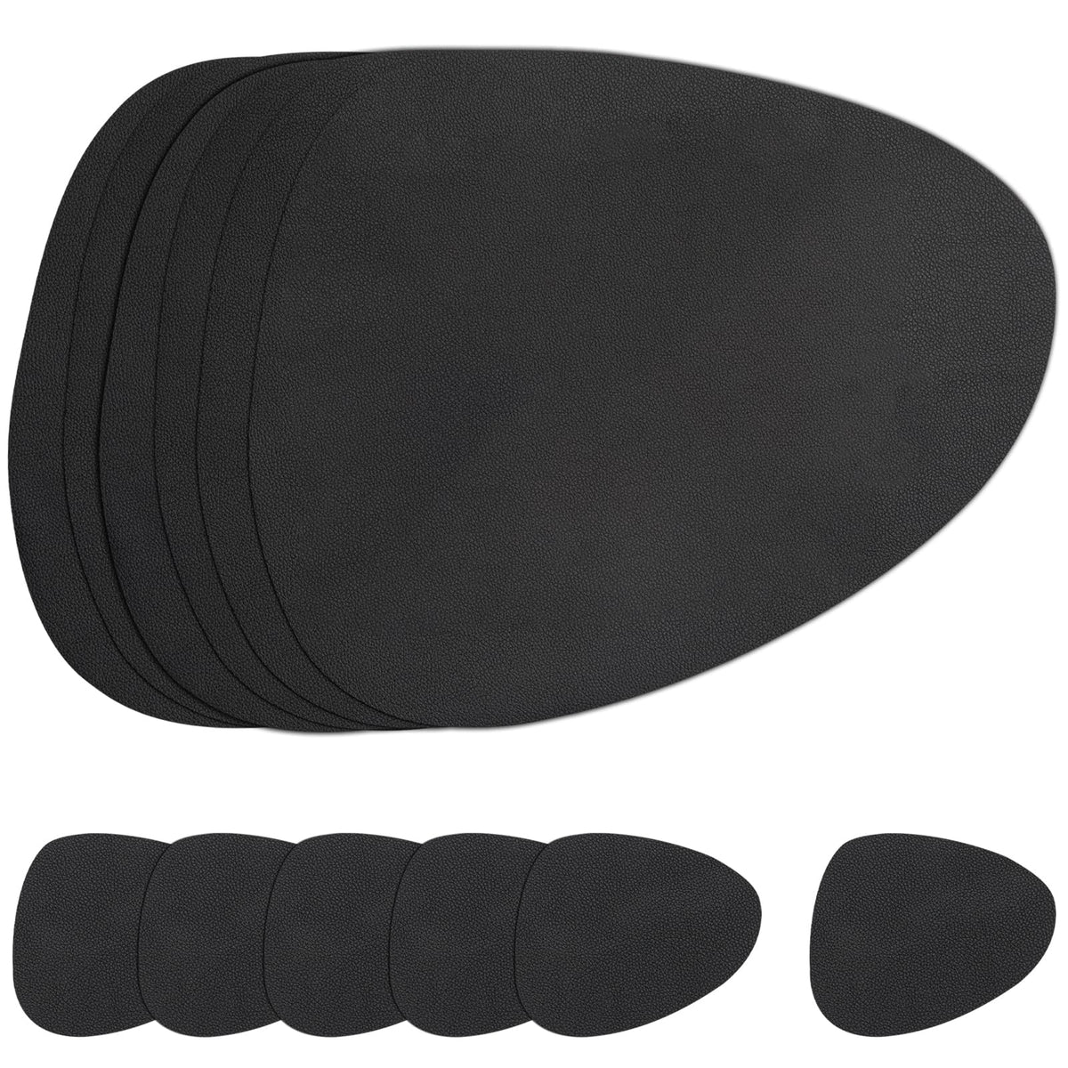 Myir JUN Placemats Set of 4 Faux Leather Placemats with Coasters