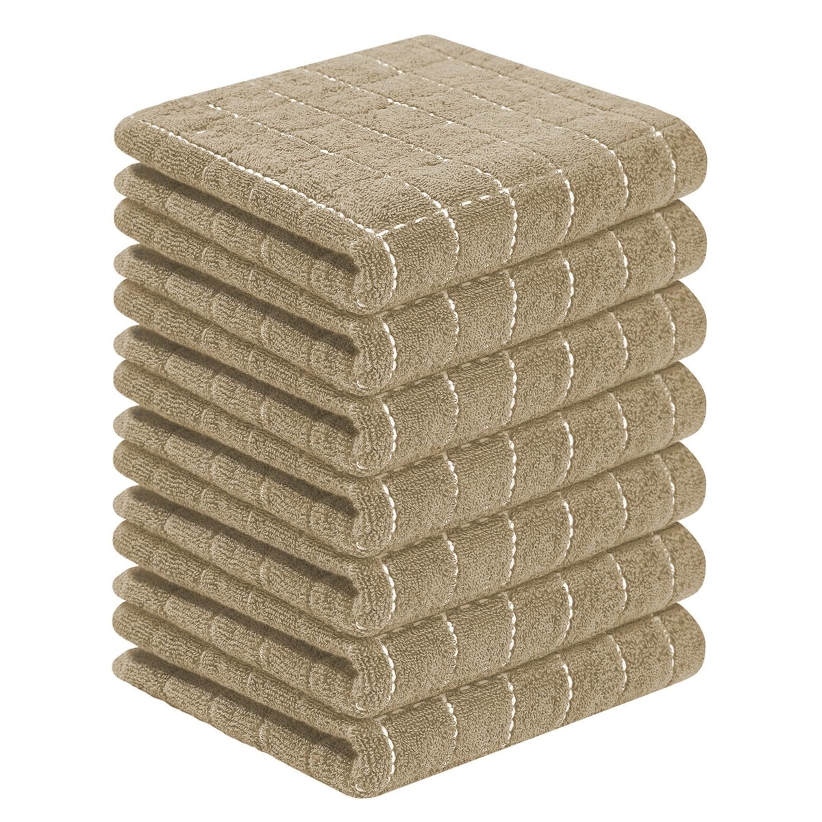 Homaxy 100% Cotton Terry Kitchen Towels, 2 Pack, Black