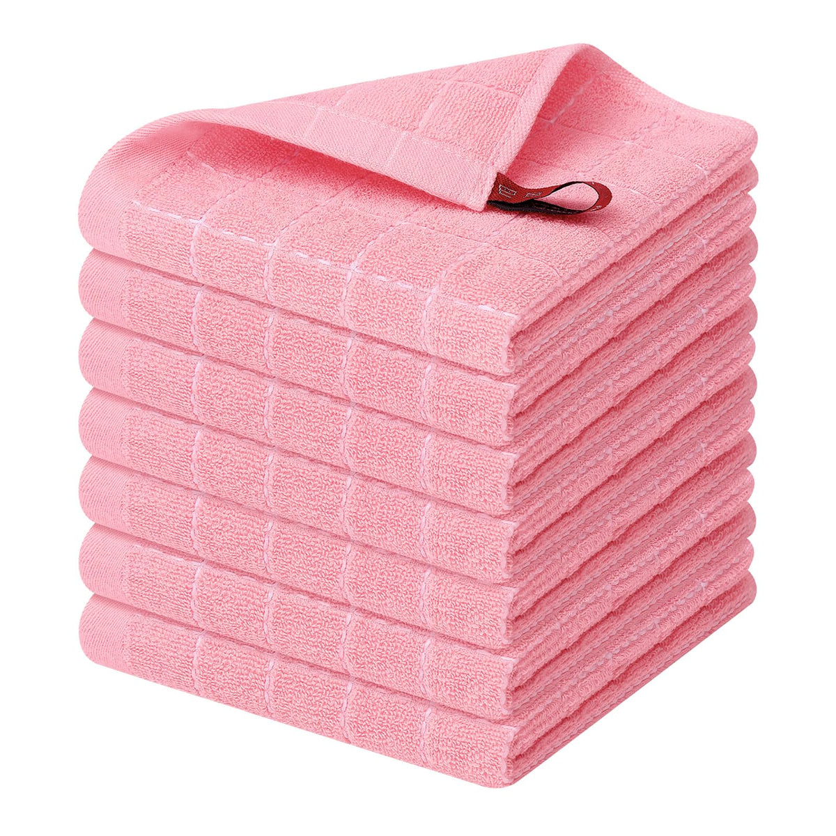 Homaxy 100% Cotton Terry Kitchen Towels, 2 Pack, Black