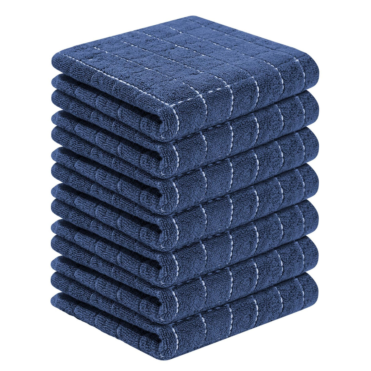 Homaxy 100% Cotton Terry Kitchen Towels, 2 Pack, Black