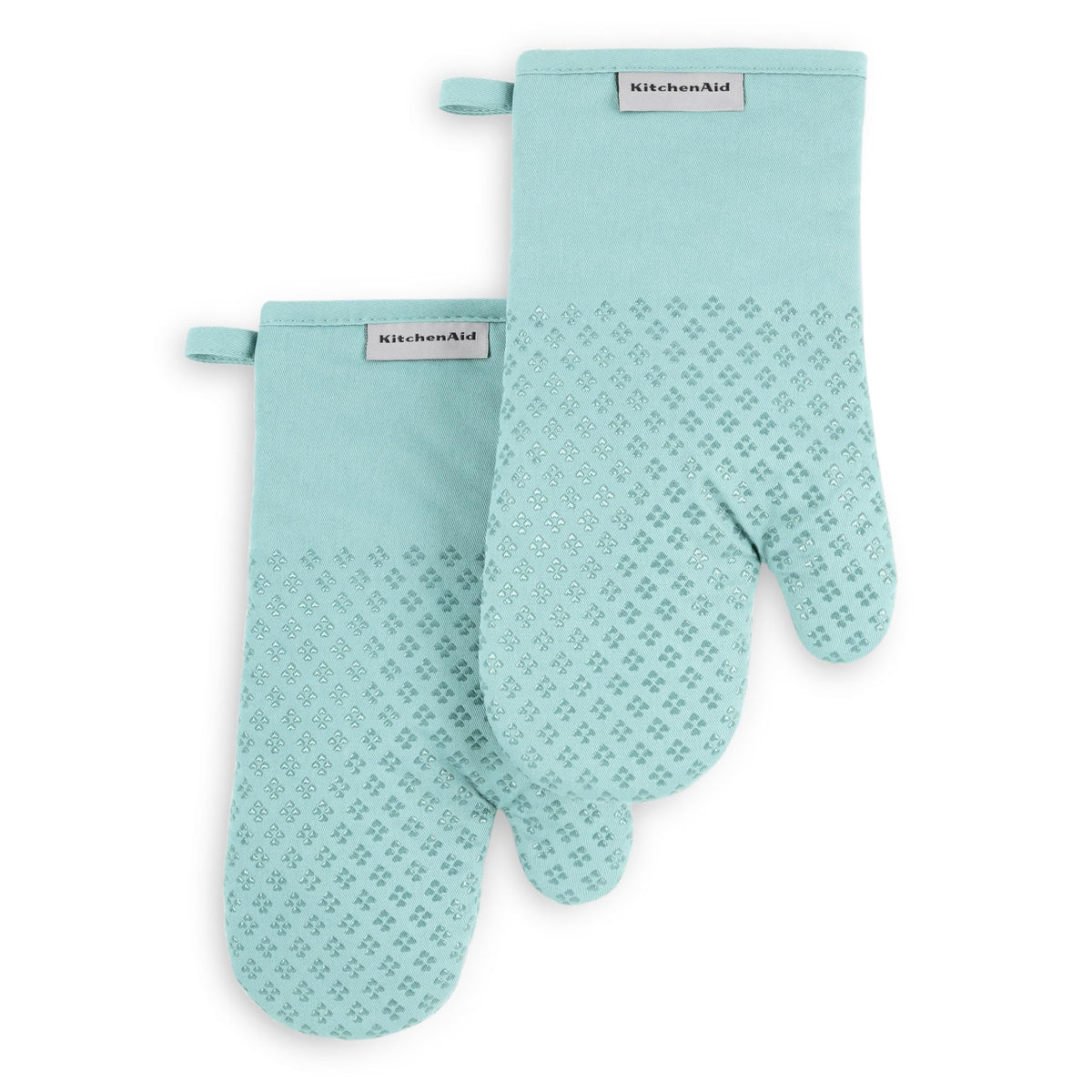 KitchenAid Asteroid Oven Mitt Set, 7"x12.5", Fog Blue, 2 Piece