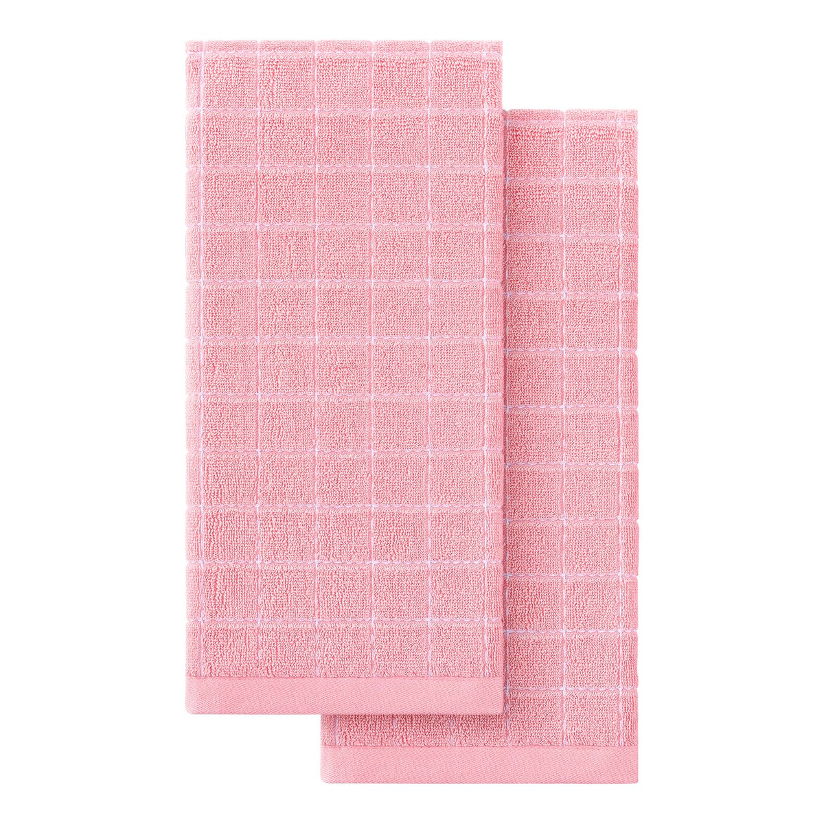 Homaxy 100% Cotton Terry Kitchen Towels, 2 Pack, Black