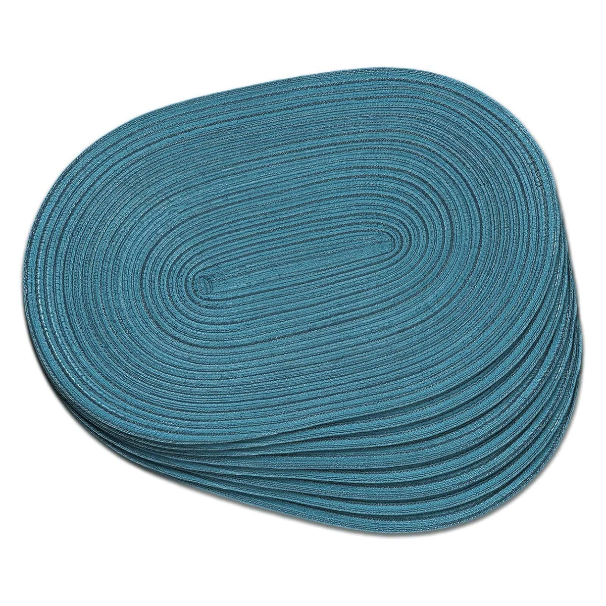 Placemats Set of 6, Woven Oval Braided Dining Table Mats(Brown)