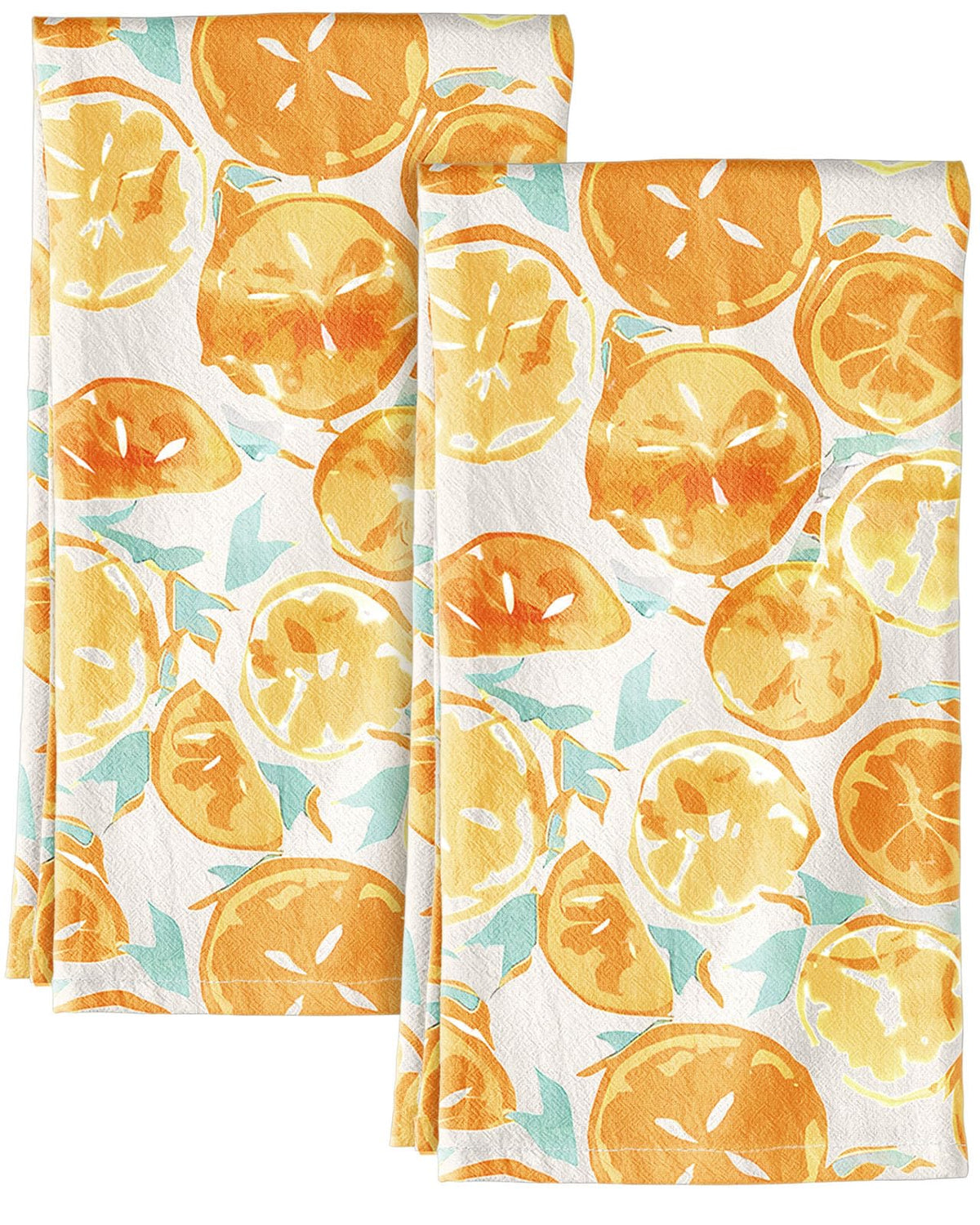 Miss Adola 150GSM Flour Sack Kitchen Towels Set of 2, Vintage Flower