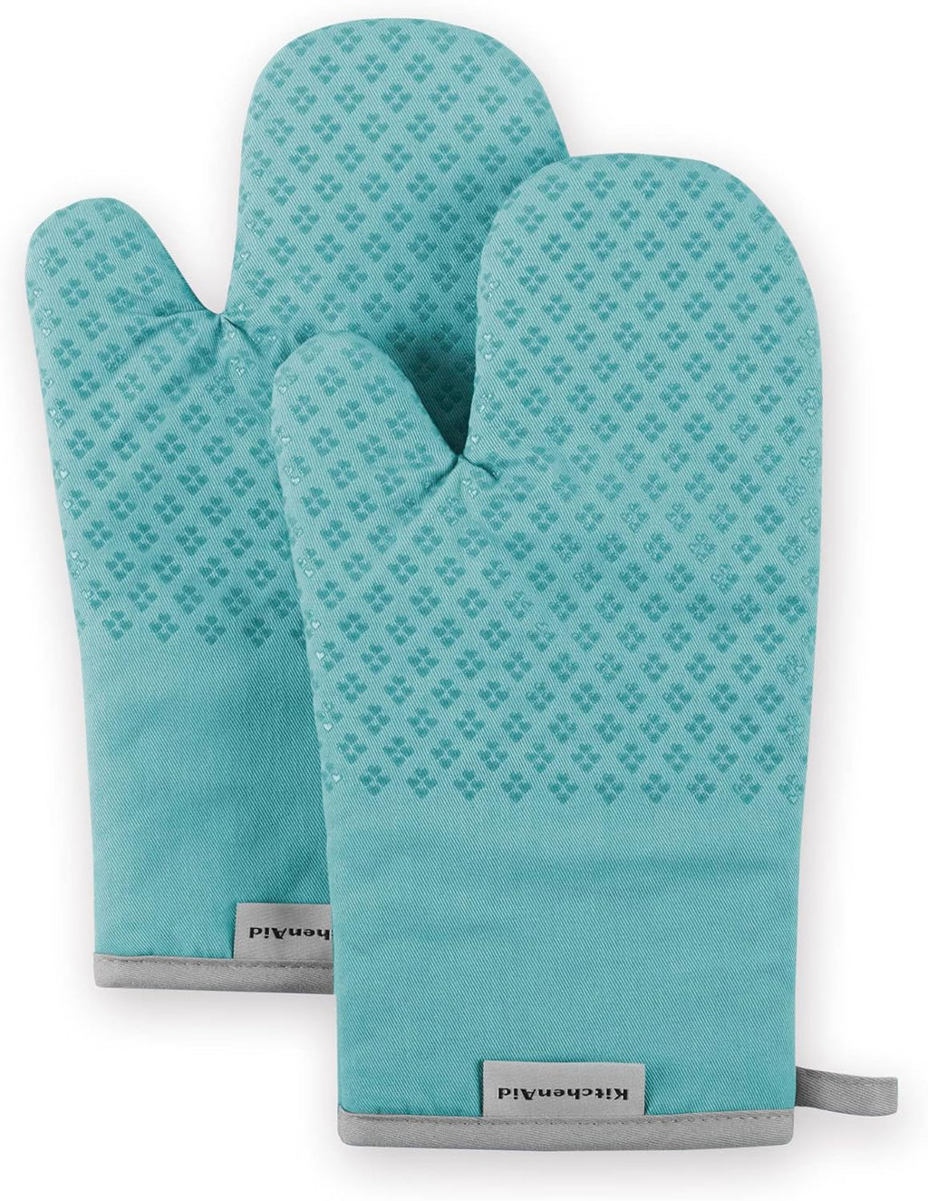 KitchenAid Asteroid Oven Mitt Set, 7"x12.5", Fog Blue, 2 Piece