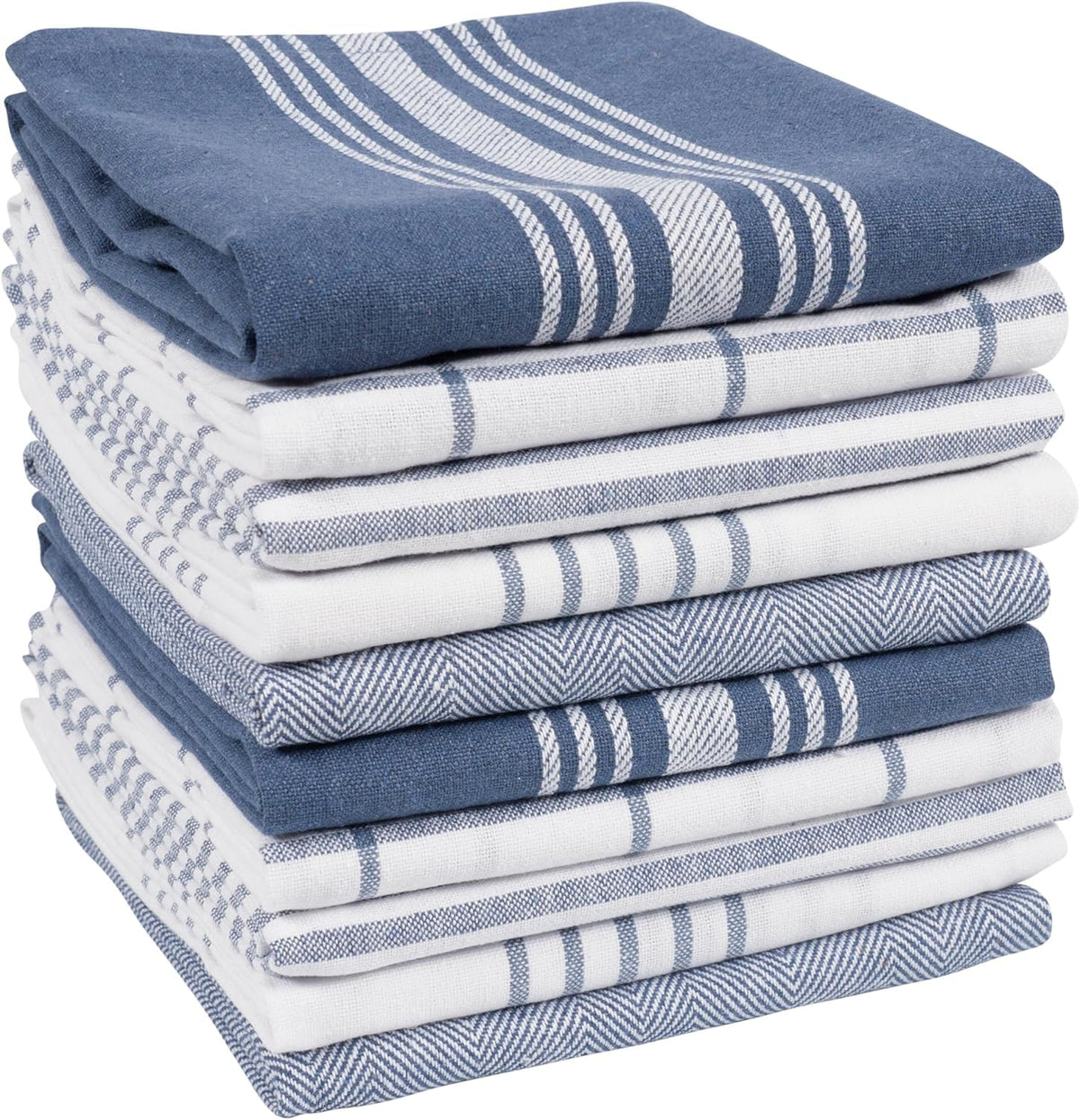 KAF Home Soho Kitchen Dish Towels - Set of 10, 18 x 28 Inch (Gray)