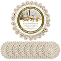 13" Round Placemats Set of 12, Rattan Place Mats for Dining Table Decor, Rustic Woven Wicker Chargers for Dinner Plates, Outdoor Patio, Farmhouse Wedding, Boho Water Hyacinth Braided Placemat