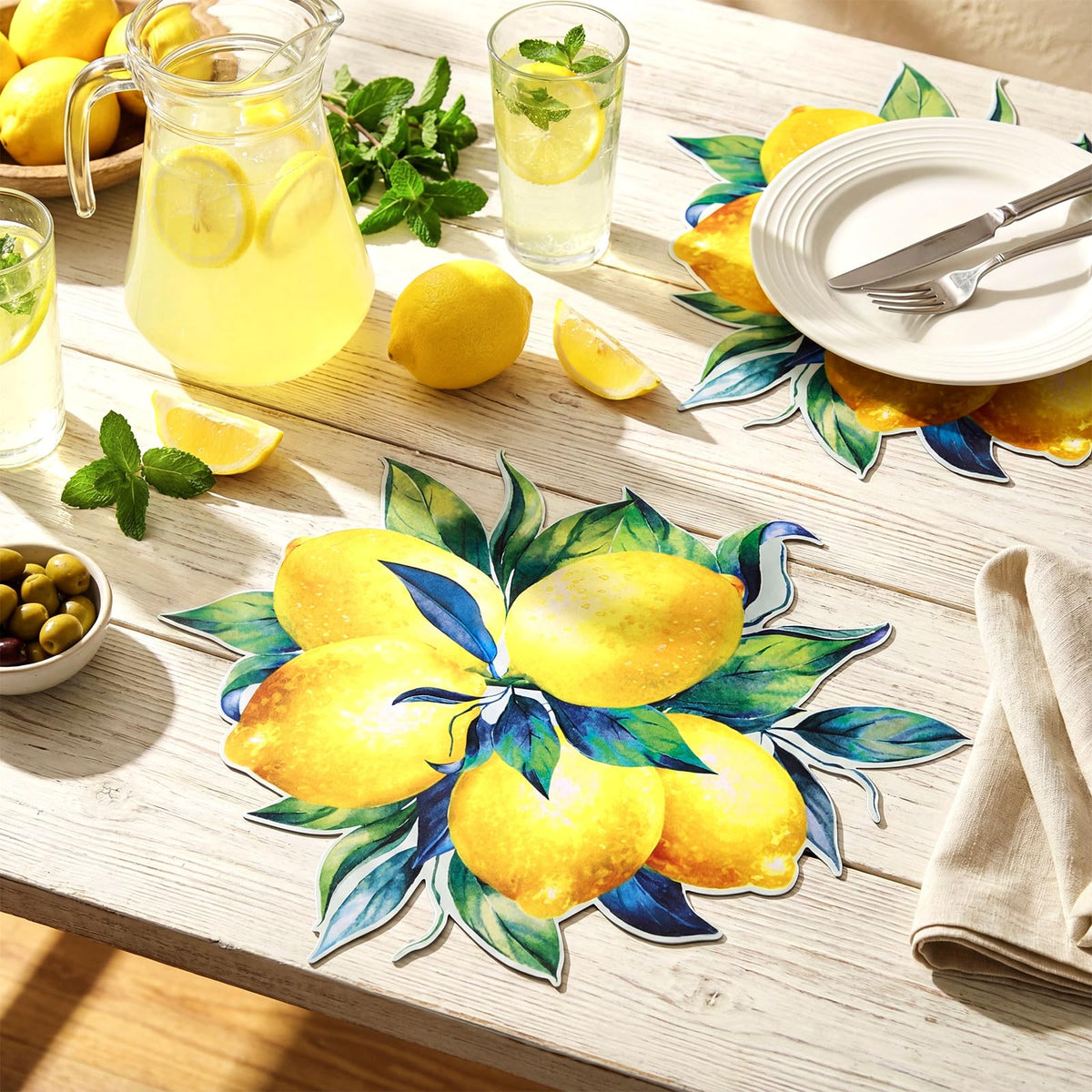 Sinmoe 100 Pcs Disposable Paper Placemats Bulk,Gold,Gradient