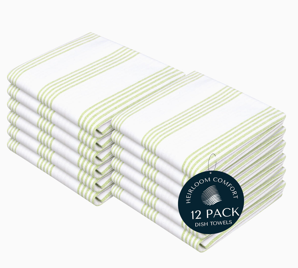 Rust Stripe Dish Towels, 5 Pack, 100% Cotton, Super Absorbent and Quick Dry, Multi Pin Striped Kitchen Towel Set, Durable Wash Cloths for Kitchen Use, Cleaning & Drying Dishes