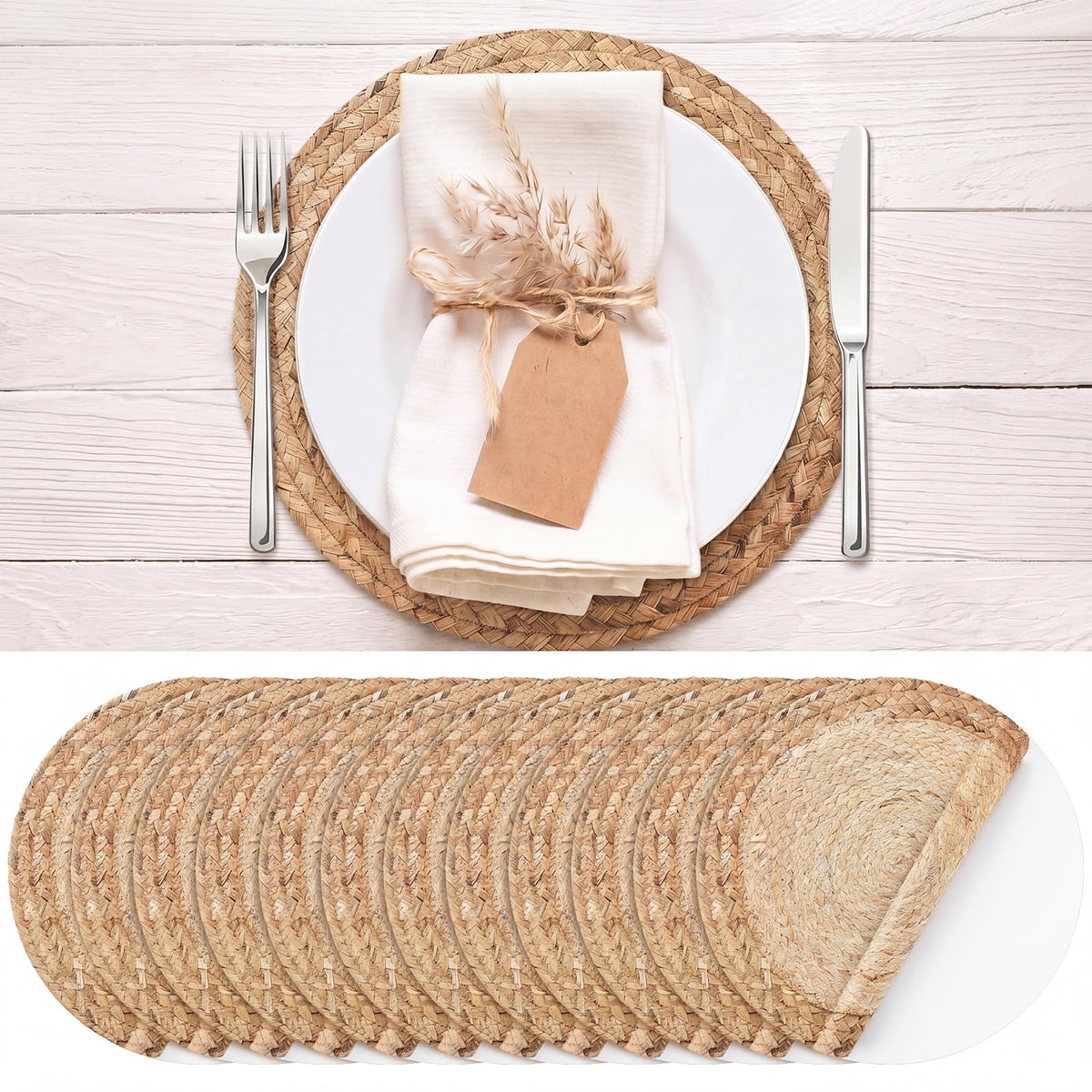 Sinmoe 100 Pcs Disposable Paper Placemats Bulk,Gold,Gradient