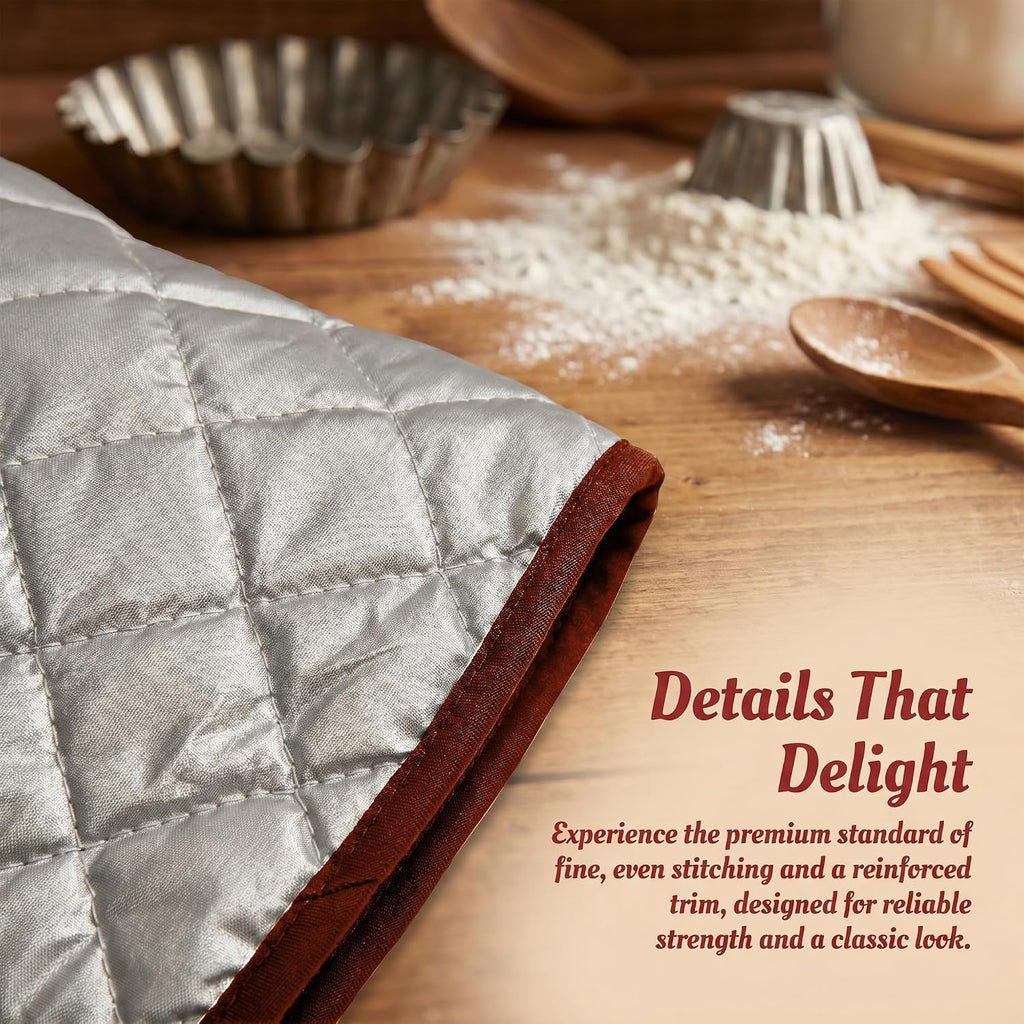 Funny Oven Mitts and Pot Holders Set, Baking Because Murder Cooking Mitts