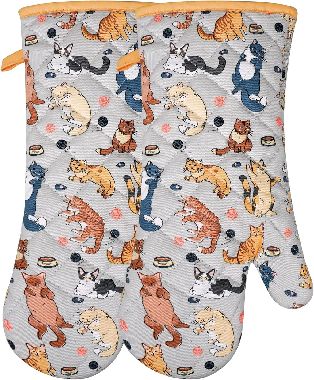 Oven Mitts Cotton Fashion Cute Cat Design 1pair