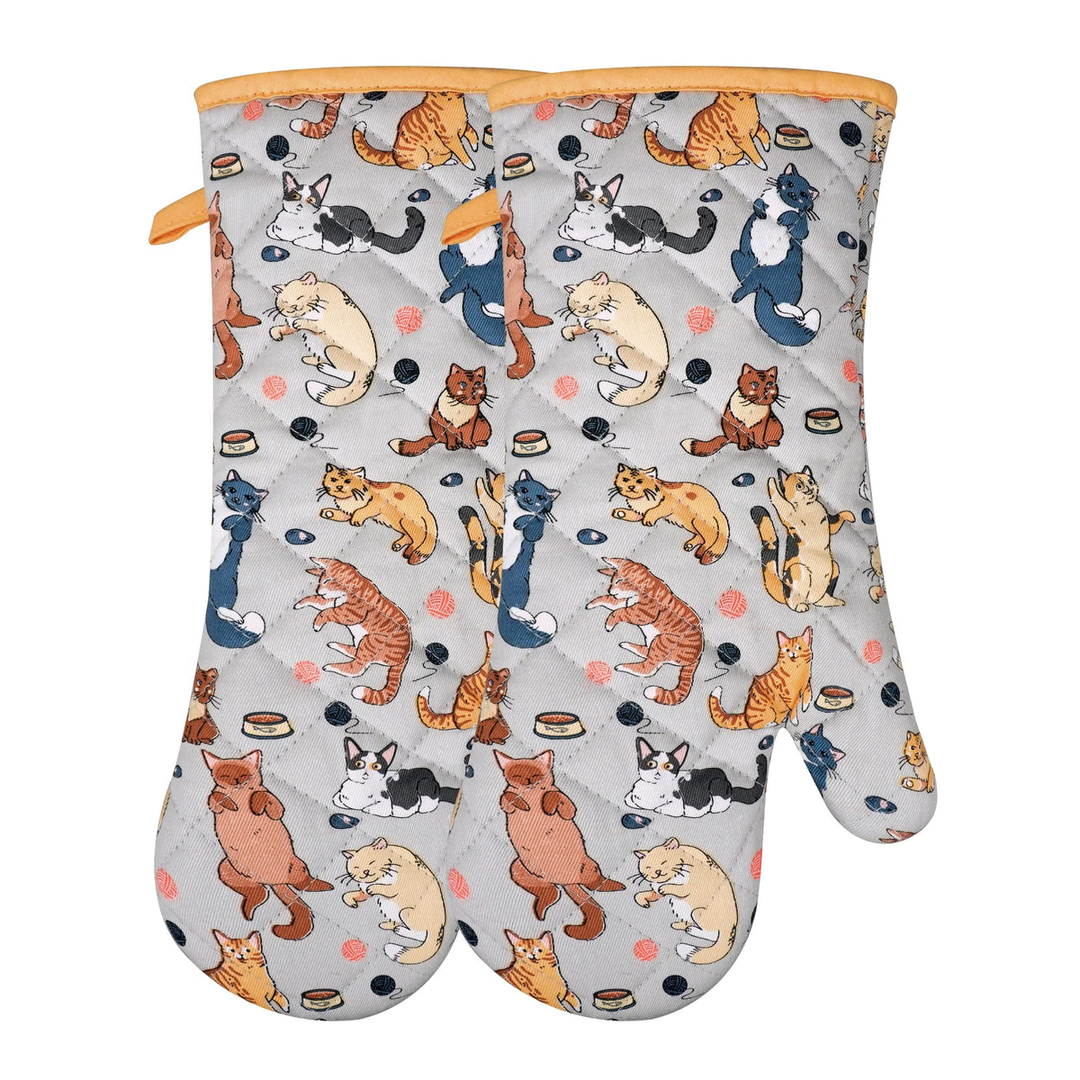 Oven Mitts Cotton Fashion Cute Cat Design 1pair