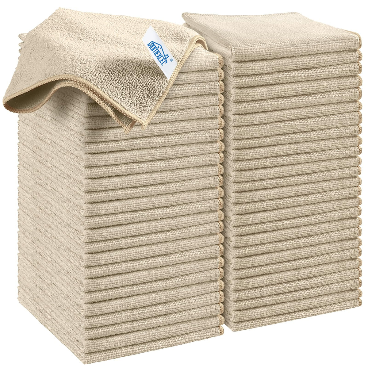HOMEXCEL Microfiber Cleaning Cloth, Kitchen Towels 12 Pack, Lint Free, Scratch-Free, Highly Absorbent, Reusable Dish Towels for Kitchen and Household
