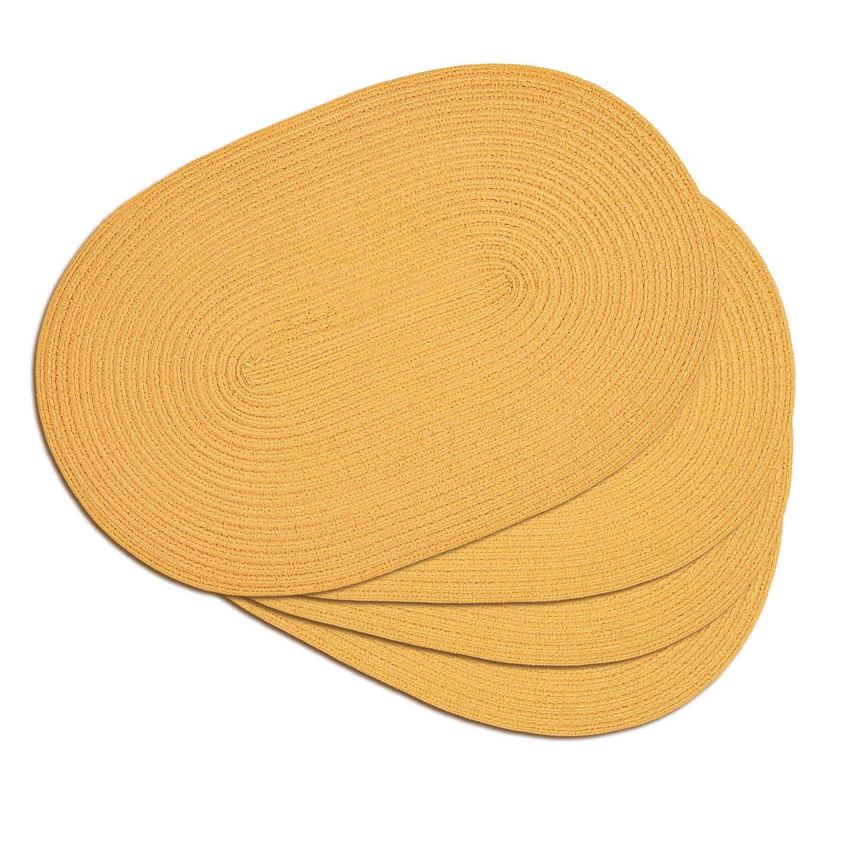 Placemats Set of 6, Woven Oval Braided Dining Table Mats(Brown)