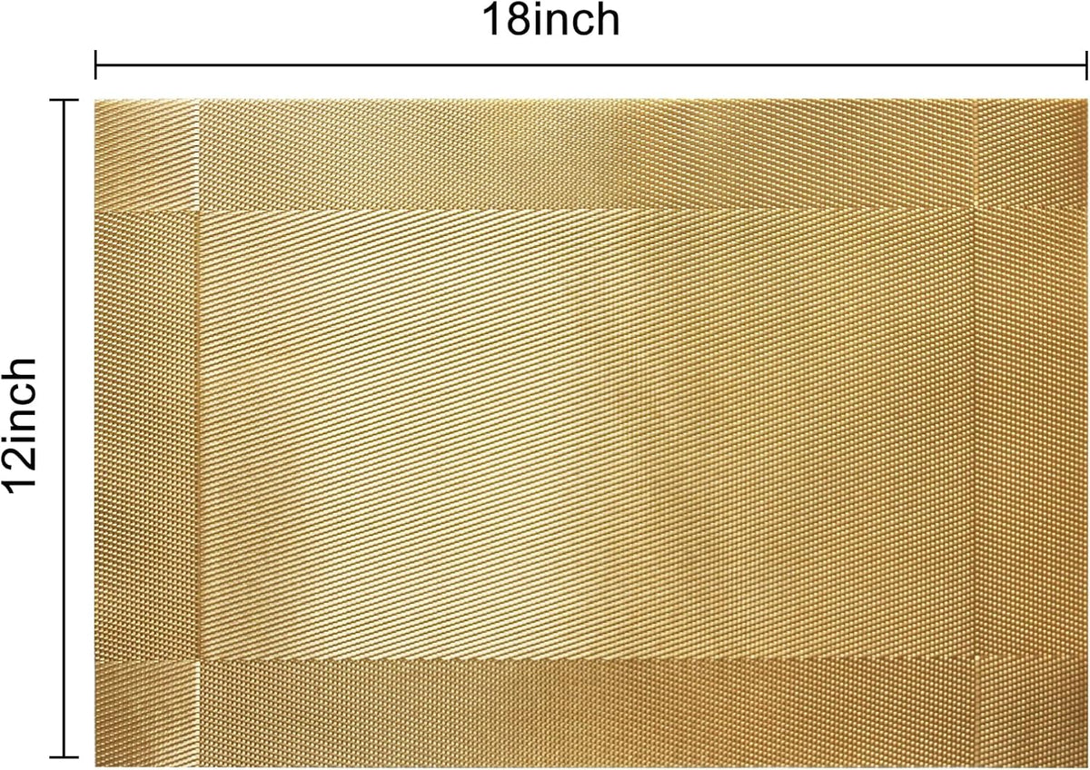 Trophable Placemats Set of 6 Table Placemats Heat Resistant Woven Placemats