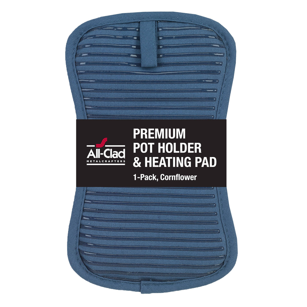 All-Clad Premium Pot Holder & Hot Pad: Heat Resistant to 500 Degrees - 100% Cotton, 10"x6.25" Hot Pad for Kitchen and Barbeque, (2-Pack), Indigo
