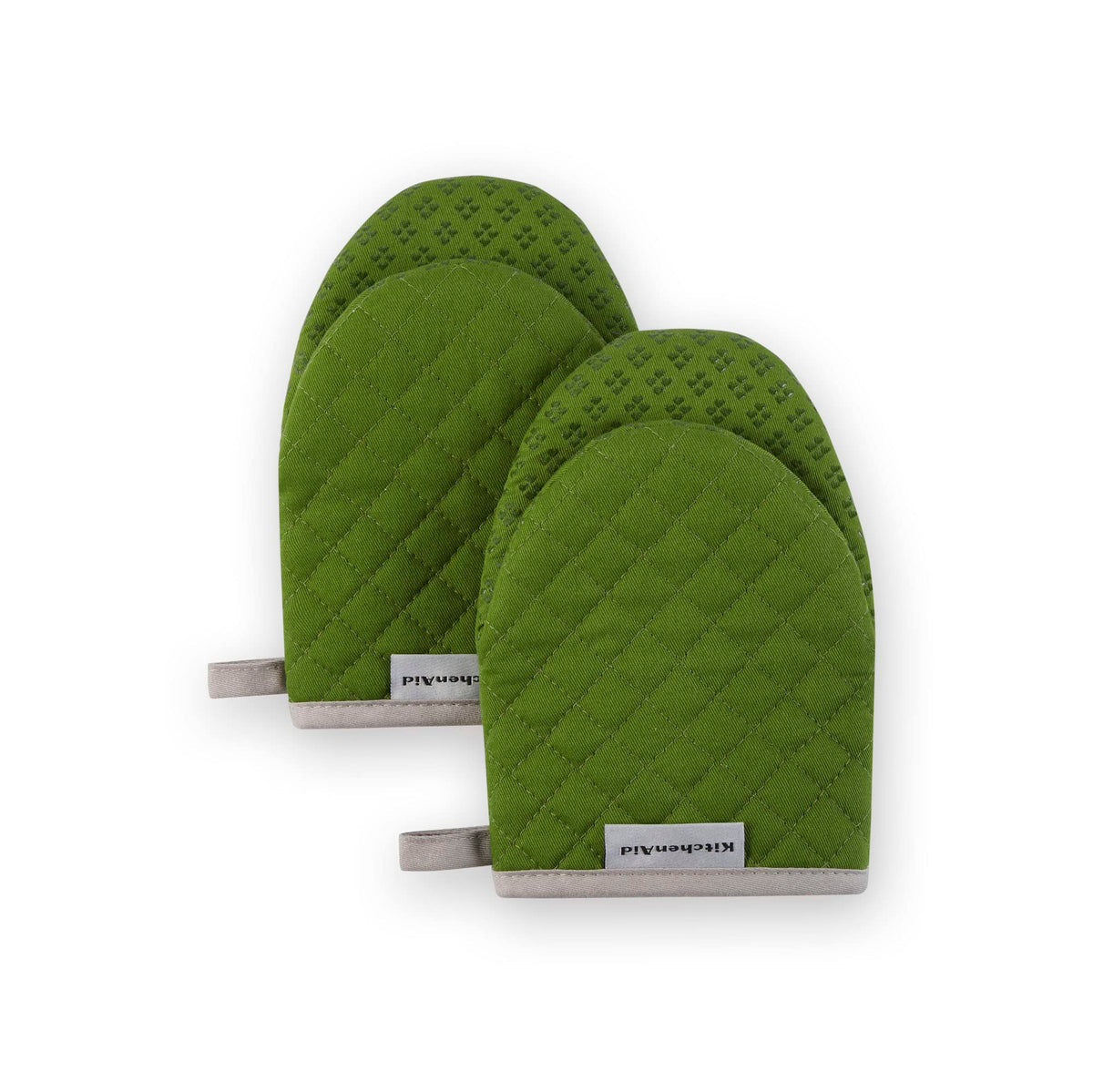 KitchenAid Asteroid Mini Oven Mitt Set, 5.5"x8", Milkshake Tan, 2 Piece